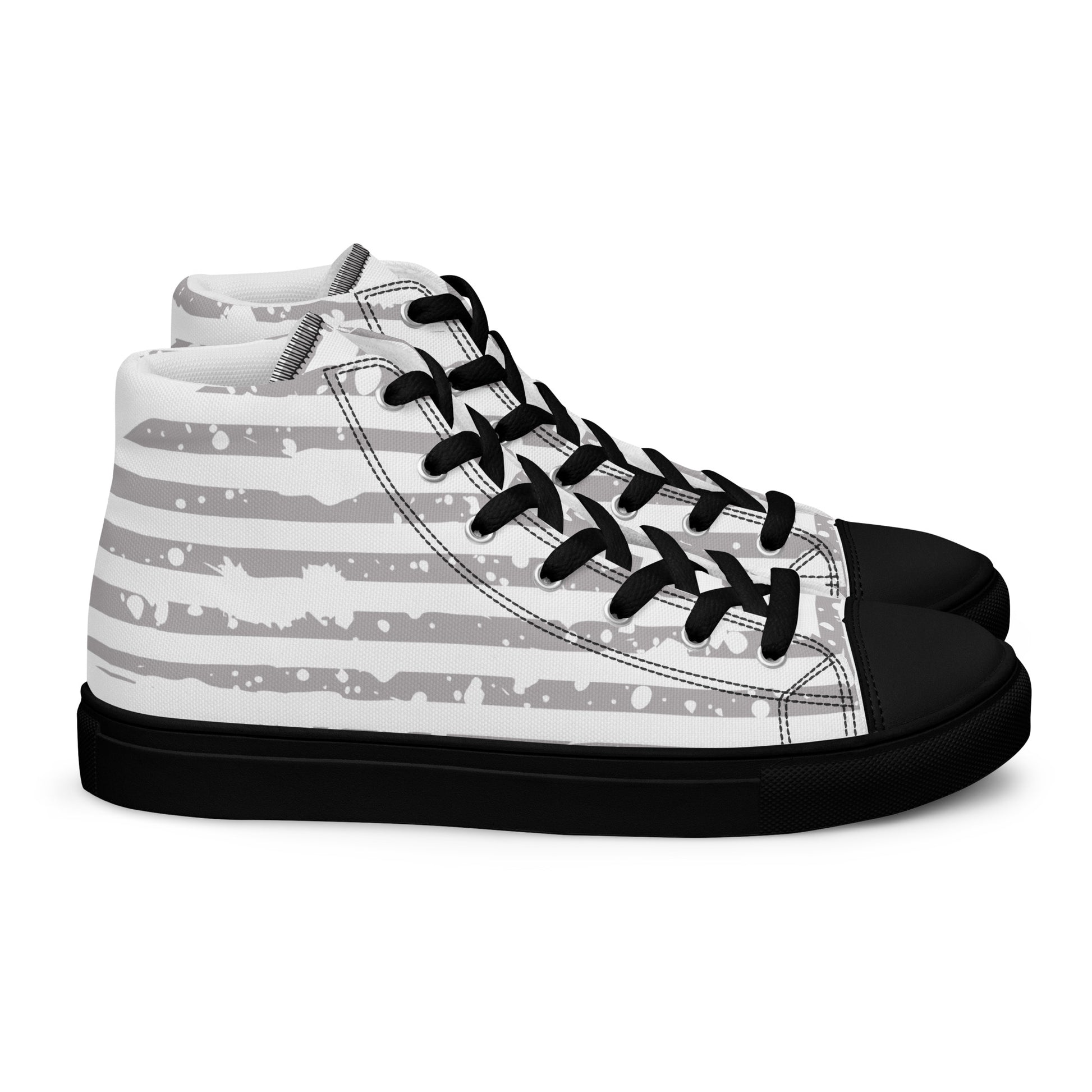 SHINE BRIGHT Women's High Top Canvas Shoes (Gray) - SOULSKY