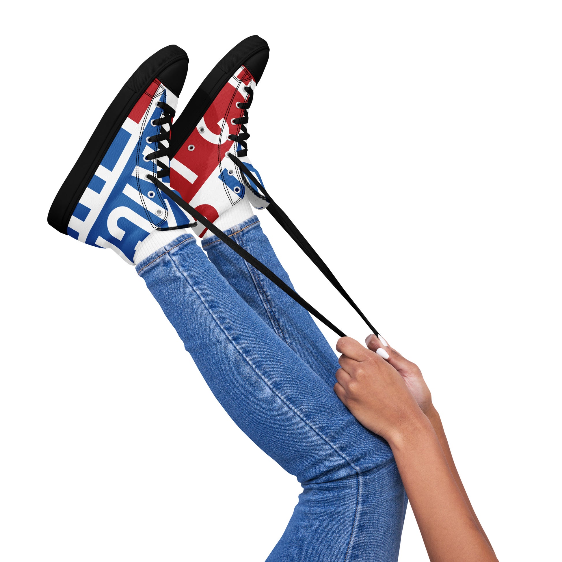 AFRICA ON THE RISE Women's High Top Canvas Shoes - SOULSKY