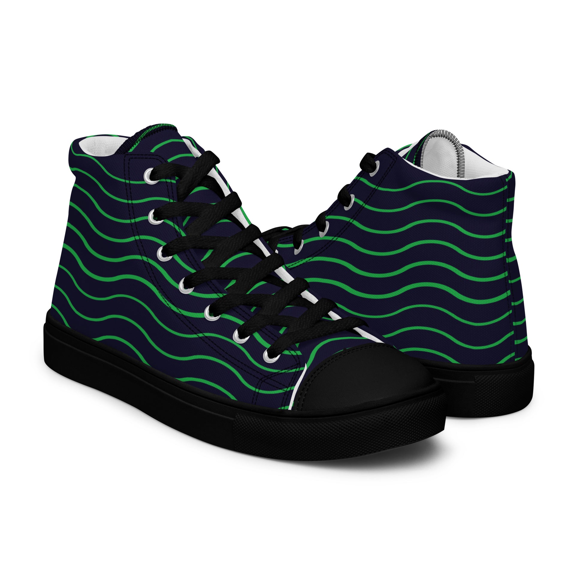 BE LIKE WATER Women's High Top Canvas Shoes - SOULSKY