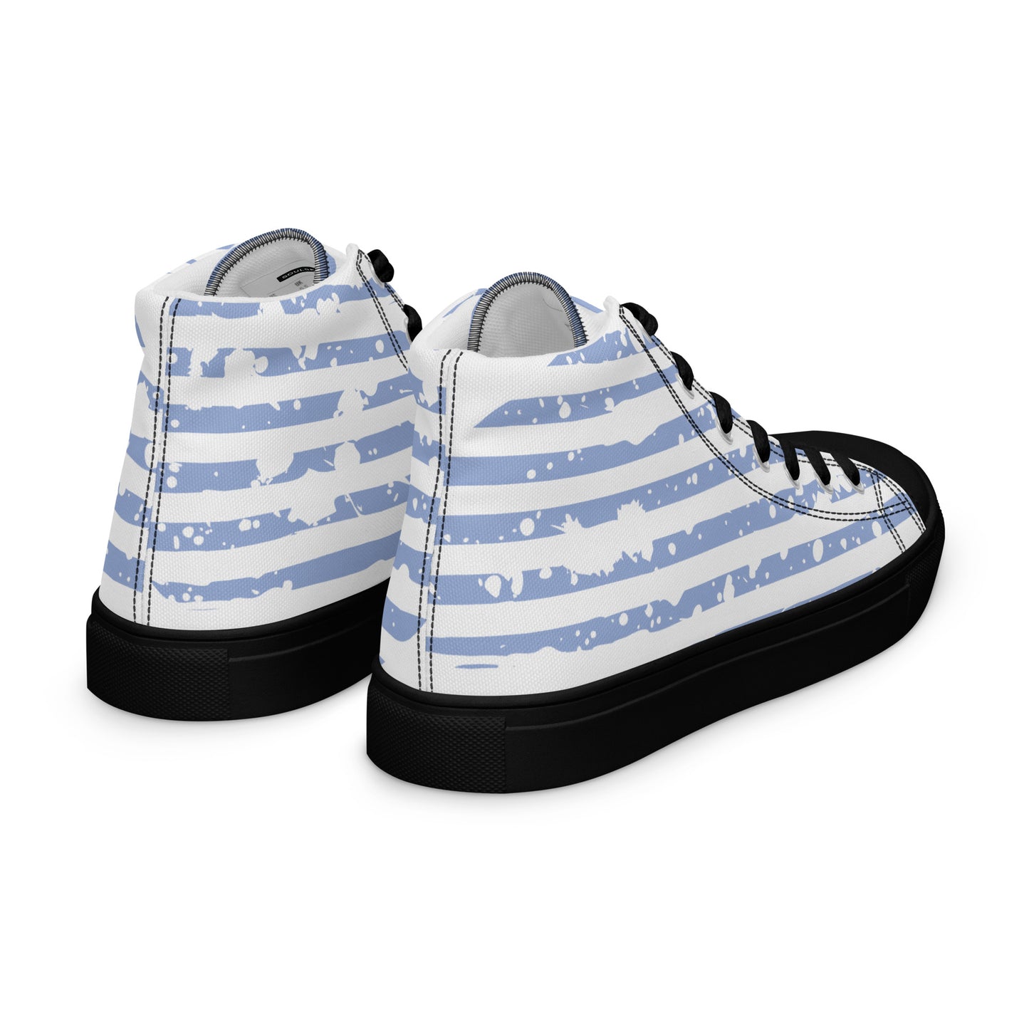 SHINE BRIGHT Women's High Top Canvas Shoes (Light Blue)