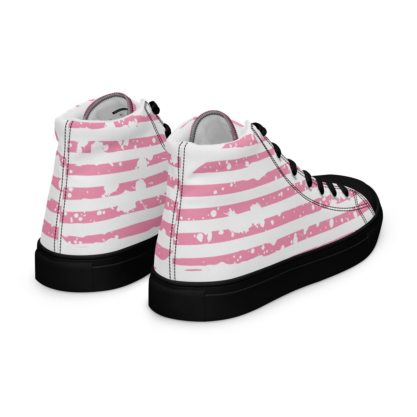 SHINE BRIGHT Women's High Top Canvas Shoes (Pink)