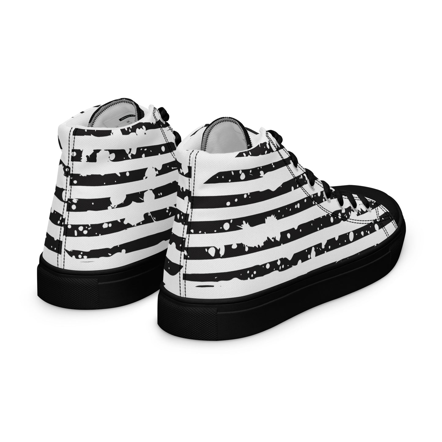 SHINE BRIGHT Women's High Top Canvas Shoes (Black)