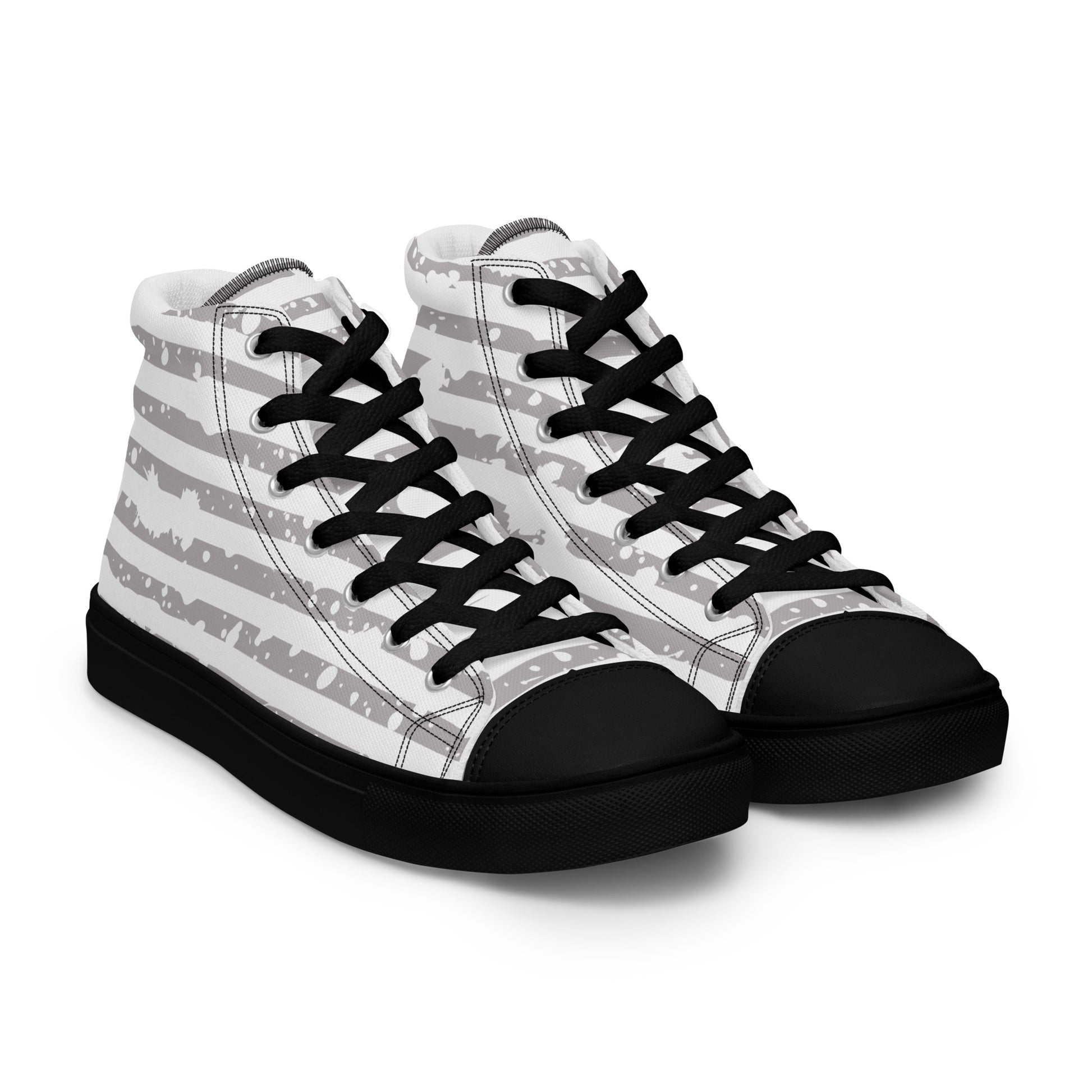 SHINE BRIGHT Women's High Top Canvas Shoes (Gray) - SOULSKY