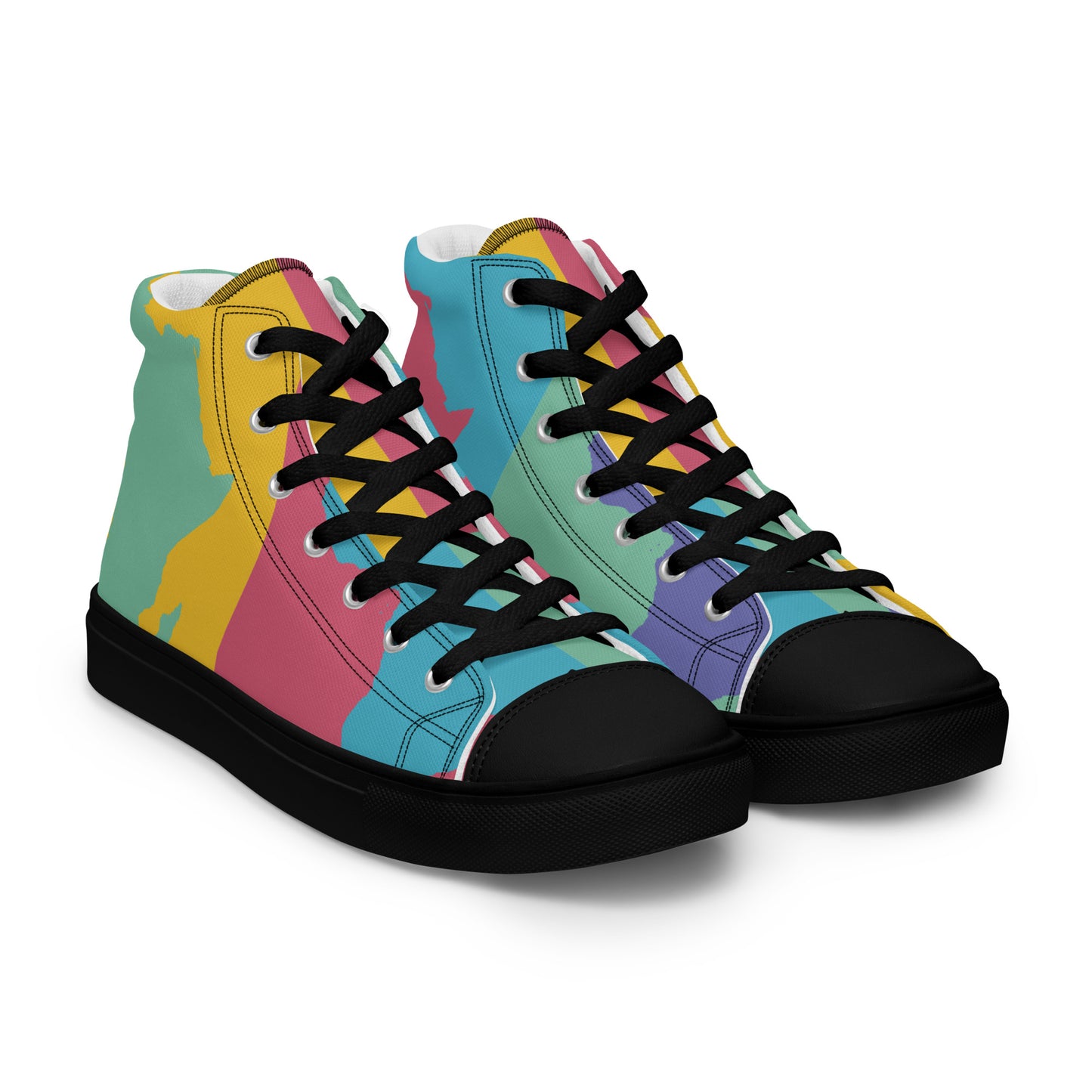 AFRICA WARHOL Women's High Top Canvas Shoes (Retro) - SOULSKY