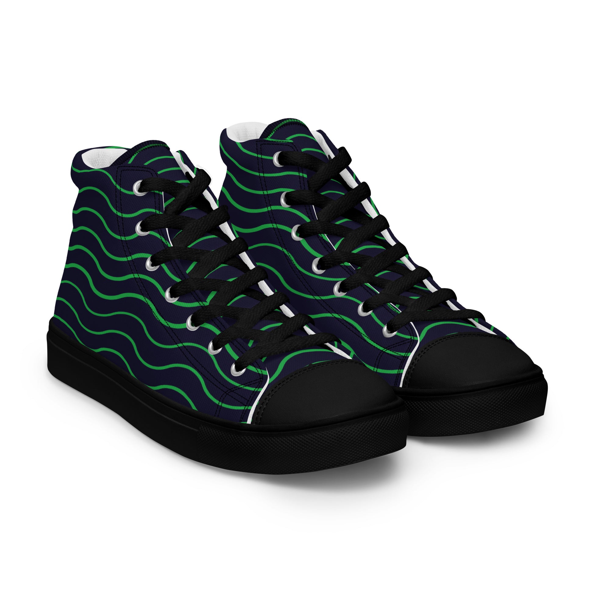 BE LIKE WATER Women's High Top Canvas Shoes - SOULSKY