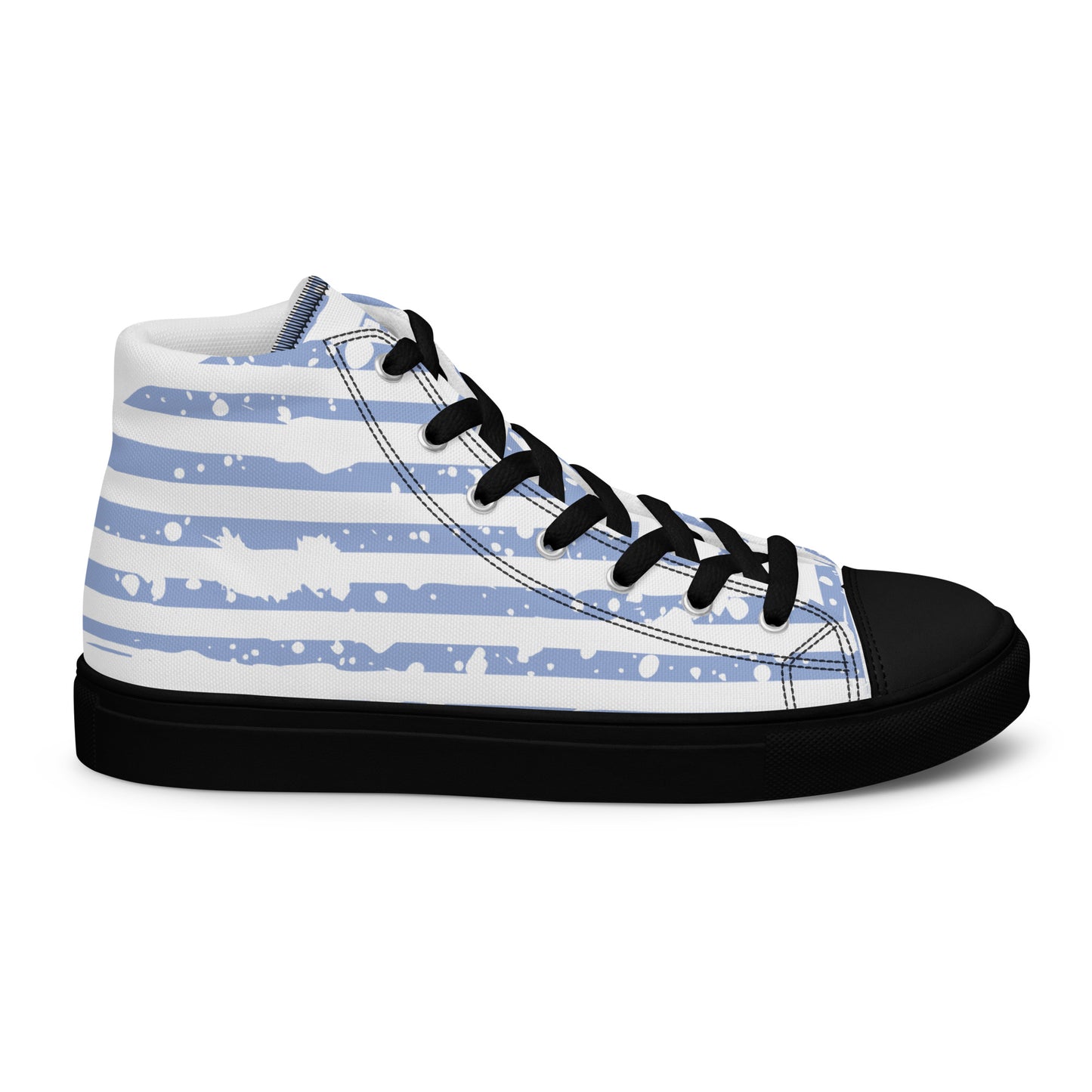 SHINE BRIGHT Women's High Top Canvas Shoes (Light Blue)
