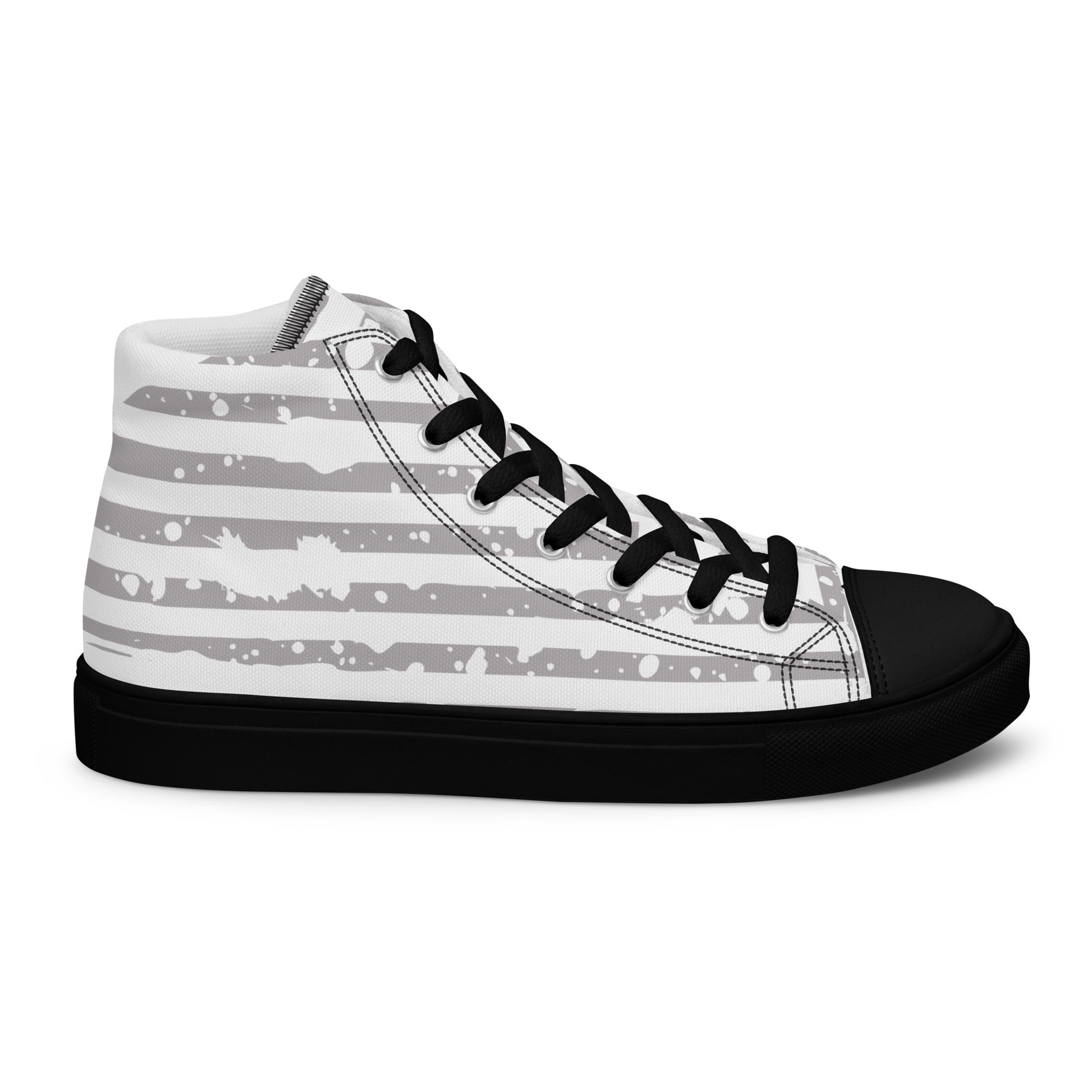 SHINE BRIGHT Women's High Top Canvas Shoes (Gray) - SOULSKY