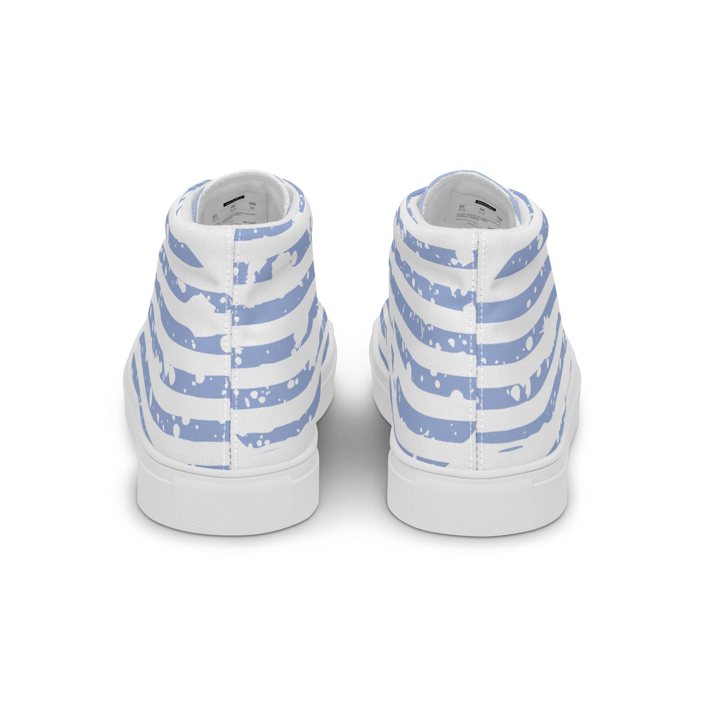 SHINE BRIGHT Women's High Top Canvas Shoes (Light Blue)