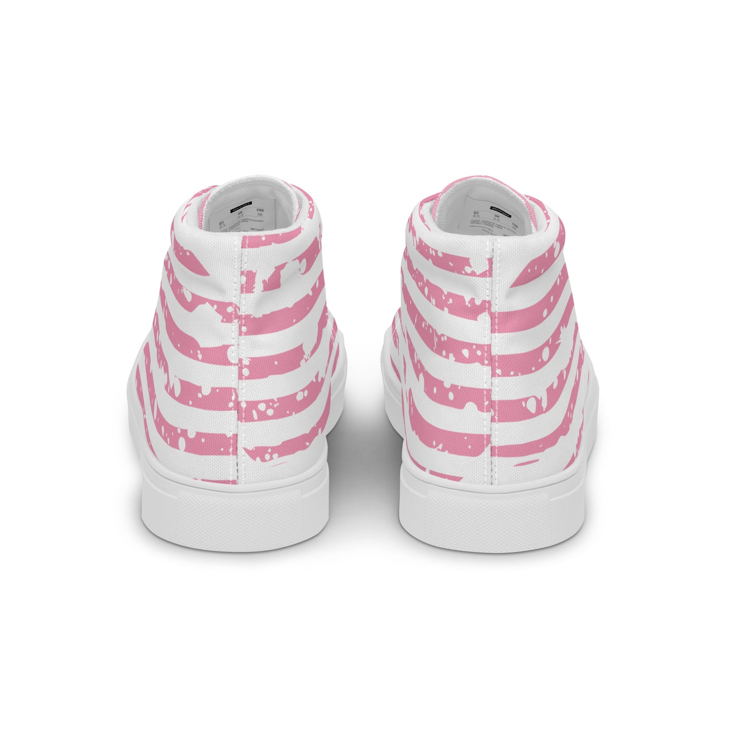 SHINE BRIGHT Women's High Top Canvas Shoes (Pink)
