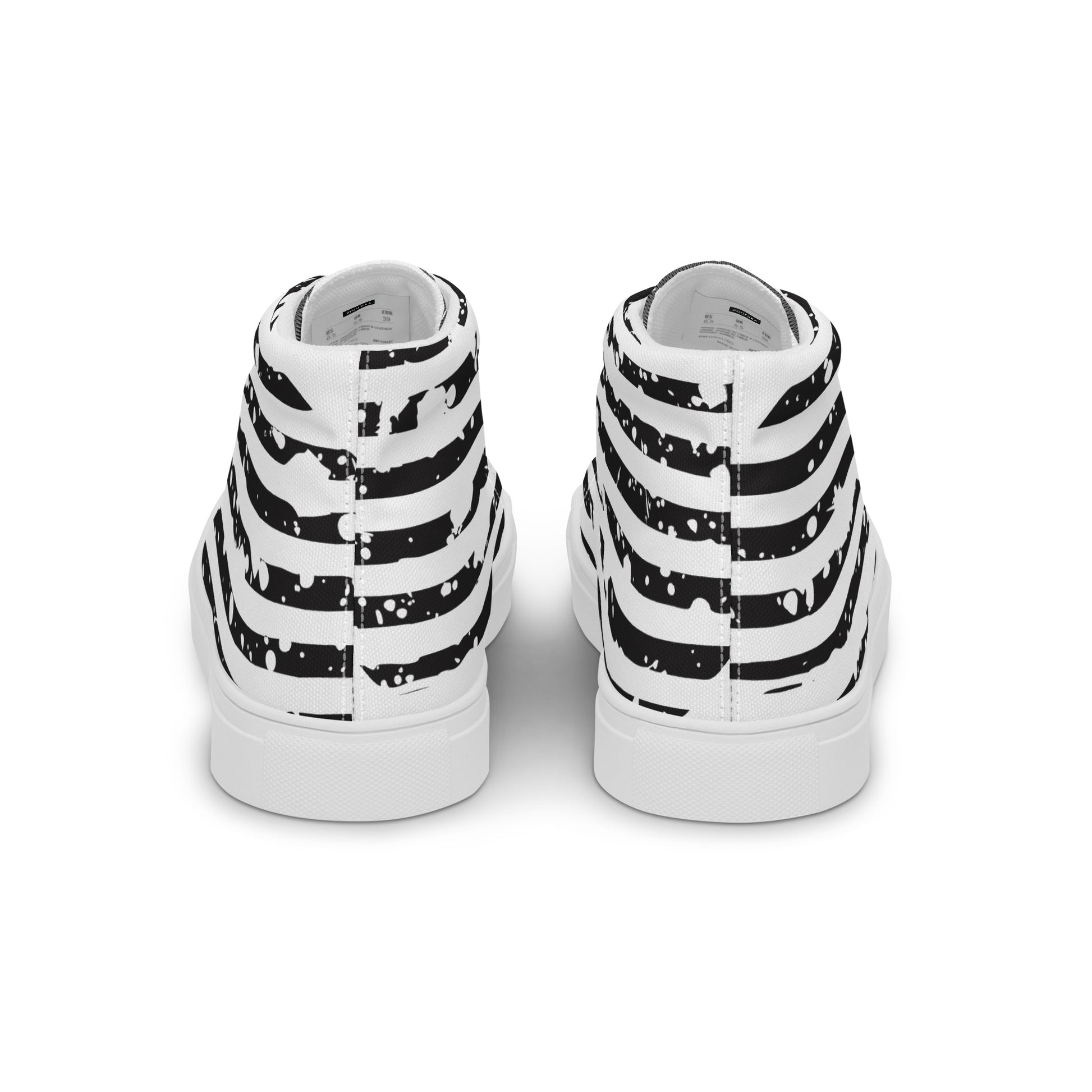 SHINE BRIGHT Women's High Top Canvas Shoes (Black) - SOULSKY