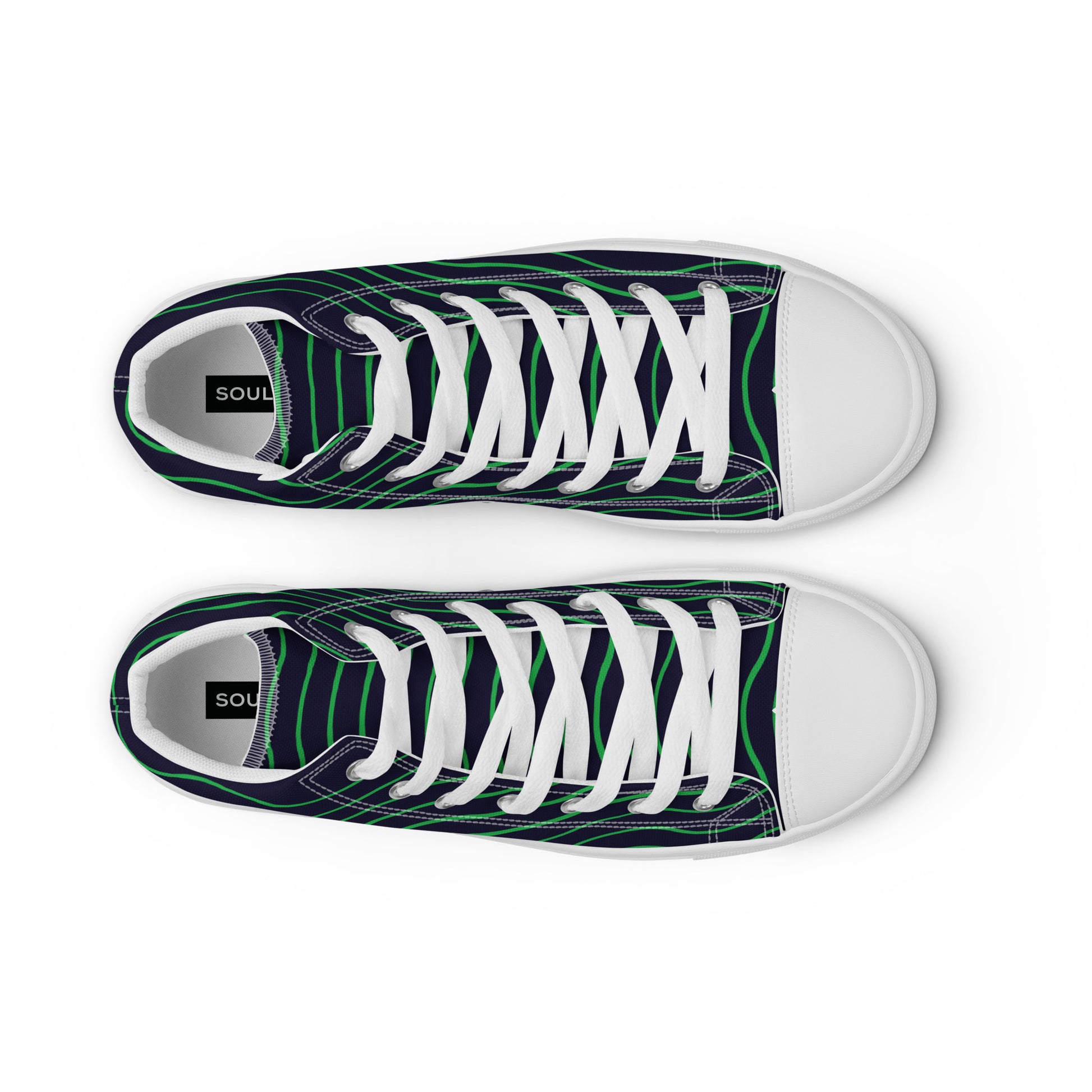 BE LIKE WATER Women's High Top Canvas Shoes - SOULSKY