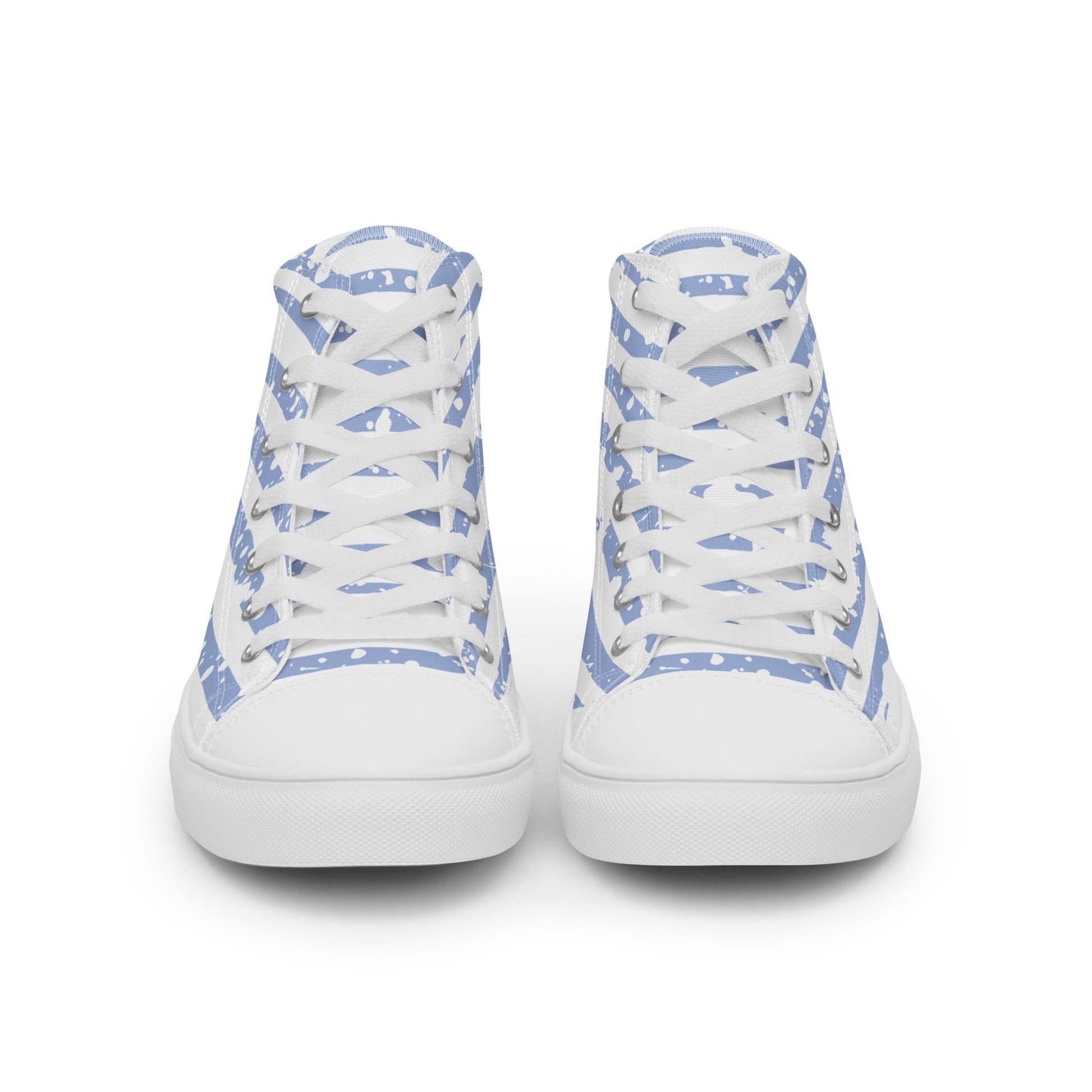 SHINE BRIGHT Women's High Top Canvas Shoes (Light Blue) - SOULSKY