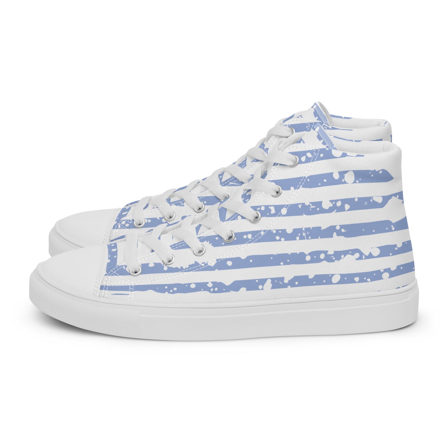 SHINE BRIGHT Women's High Top Canvas Shoes (Light Blue)