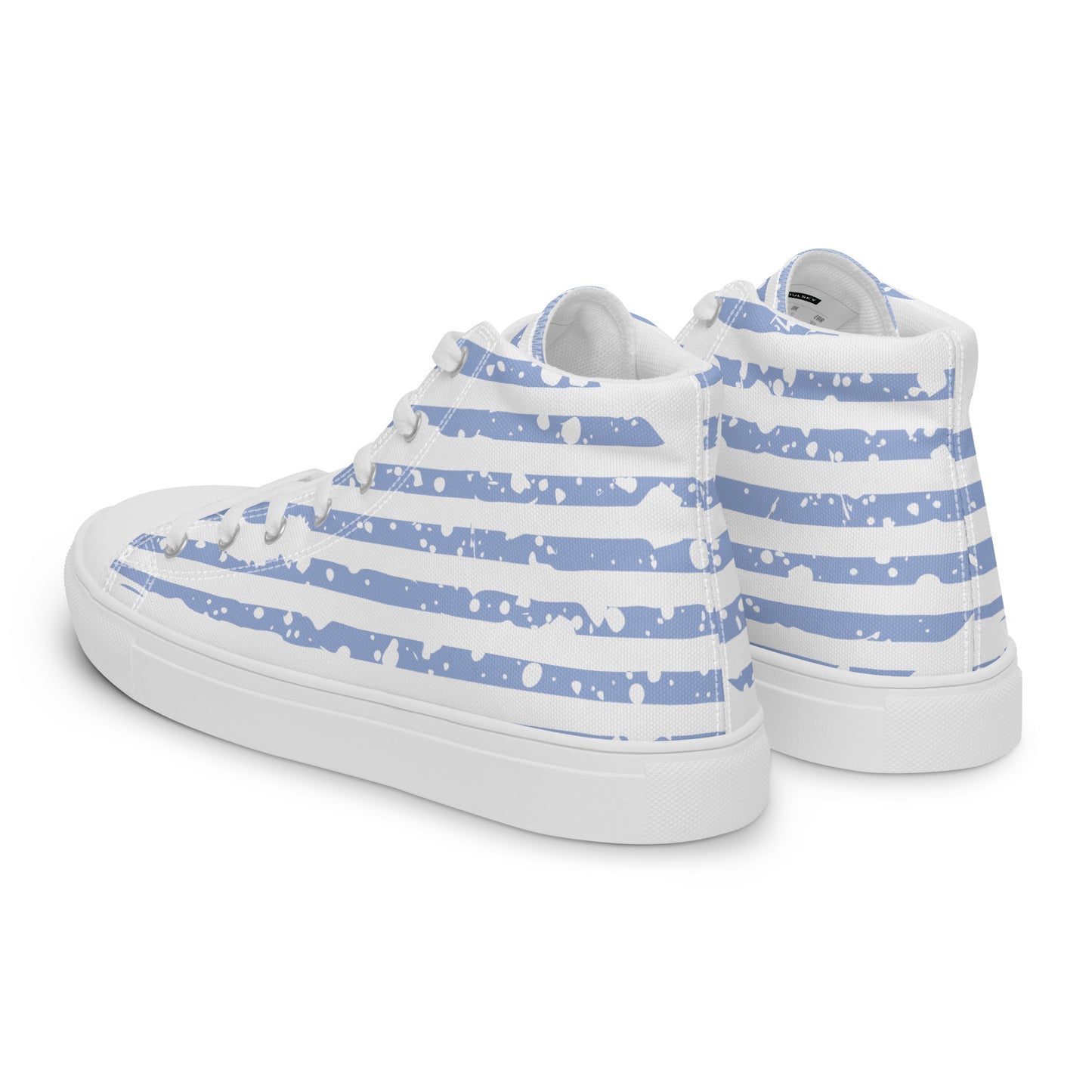SHINE BRIGHT Women's High Top Canvas Shoes (Light Blue)