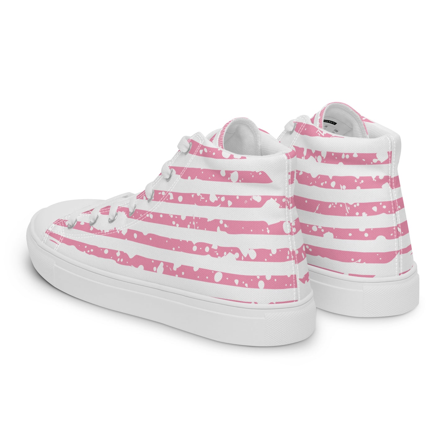 SHINE BRIGHT Women's High Top Canvas Shoes (Pink)