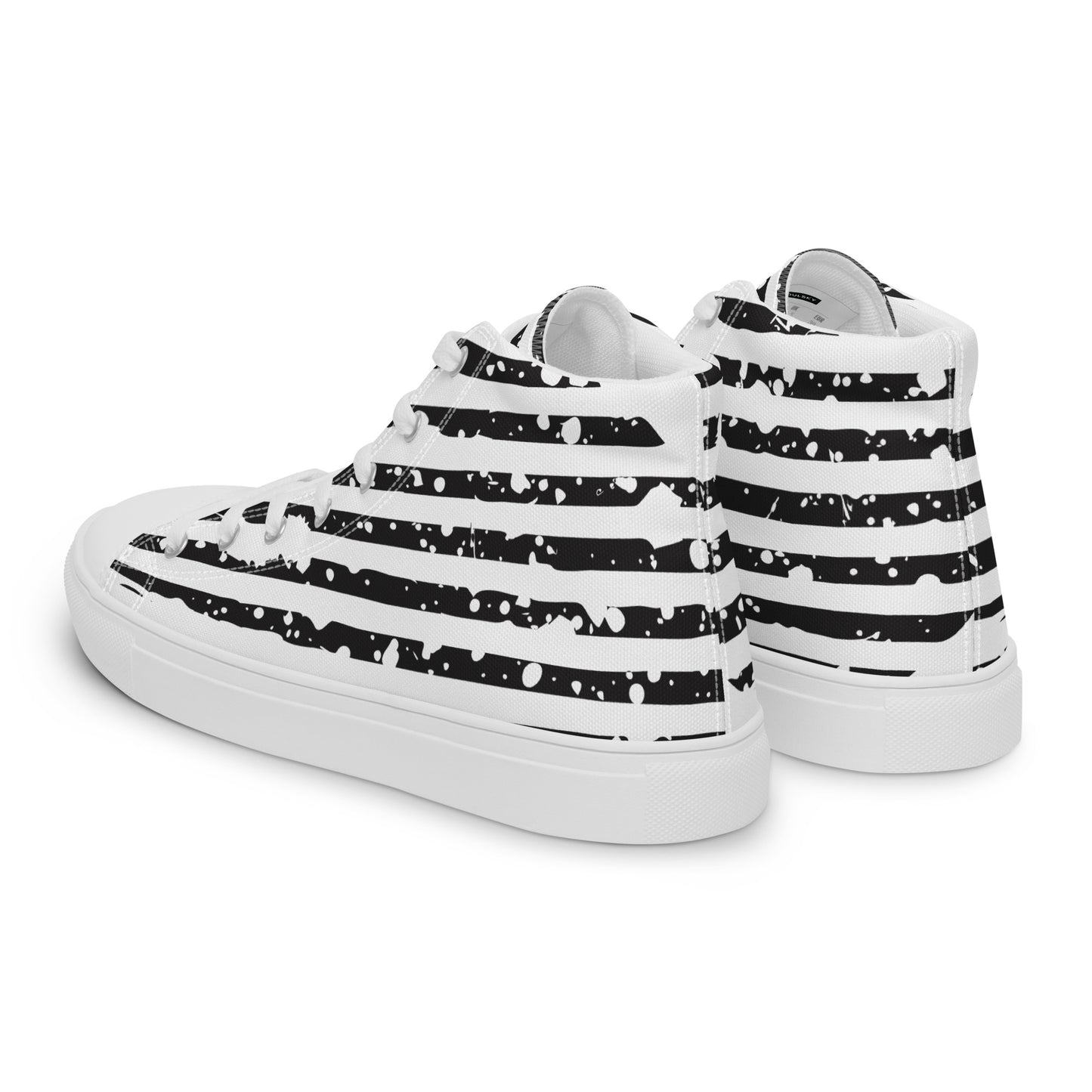 SHINE BRIGHT Women's High Top Canvas Shoes (Black)