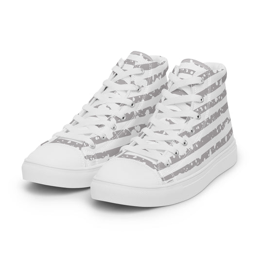 SHINE BRIGHT Women's High Top Canvas Shoes (Gray) - SOULSKY