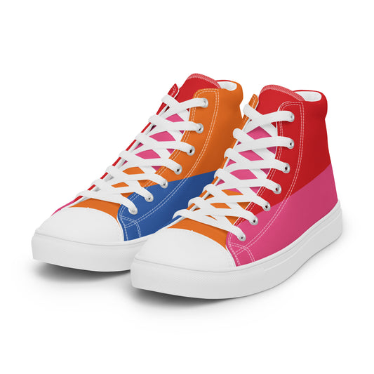 COLORFUL Women's High Top Canvas Shoes (80's Flow) - SOULSKY