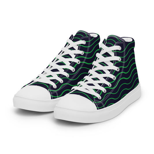 BE LIKE WATER Women's High Top Canvas Shoes - SOULSKY