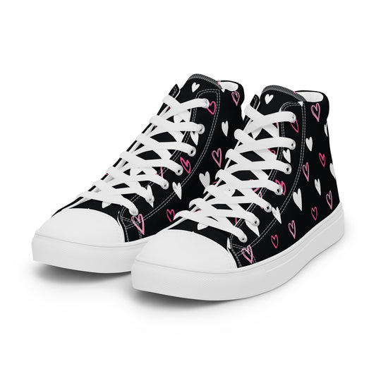 BE MY VALENTINE Women’s High Top Canvas Shoes - SOULSKY