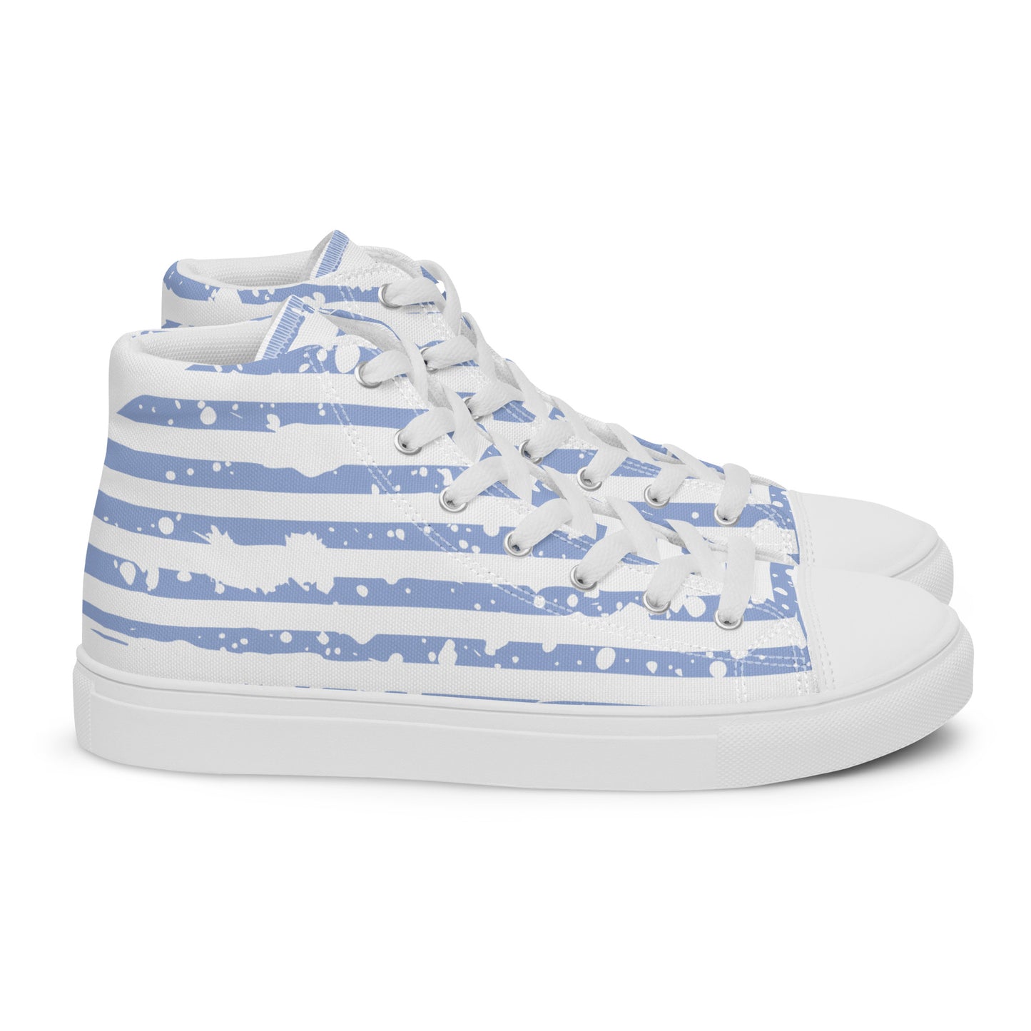 SHINE BRIGHT Women's High Top Canvas Shoes (Light Blue)