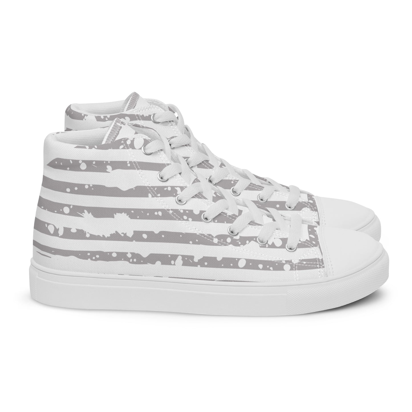 SHINE BRIGHT Women's High Top Canvas Shoes (Gray)