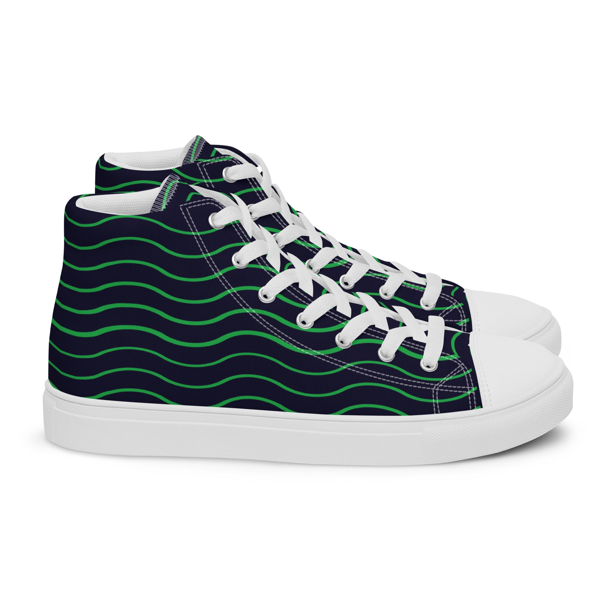 BE LIKE WATER Women's High Top Canvas Shoes - SOULSKY
