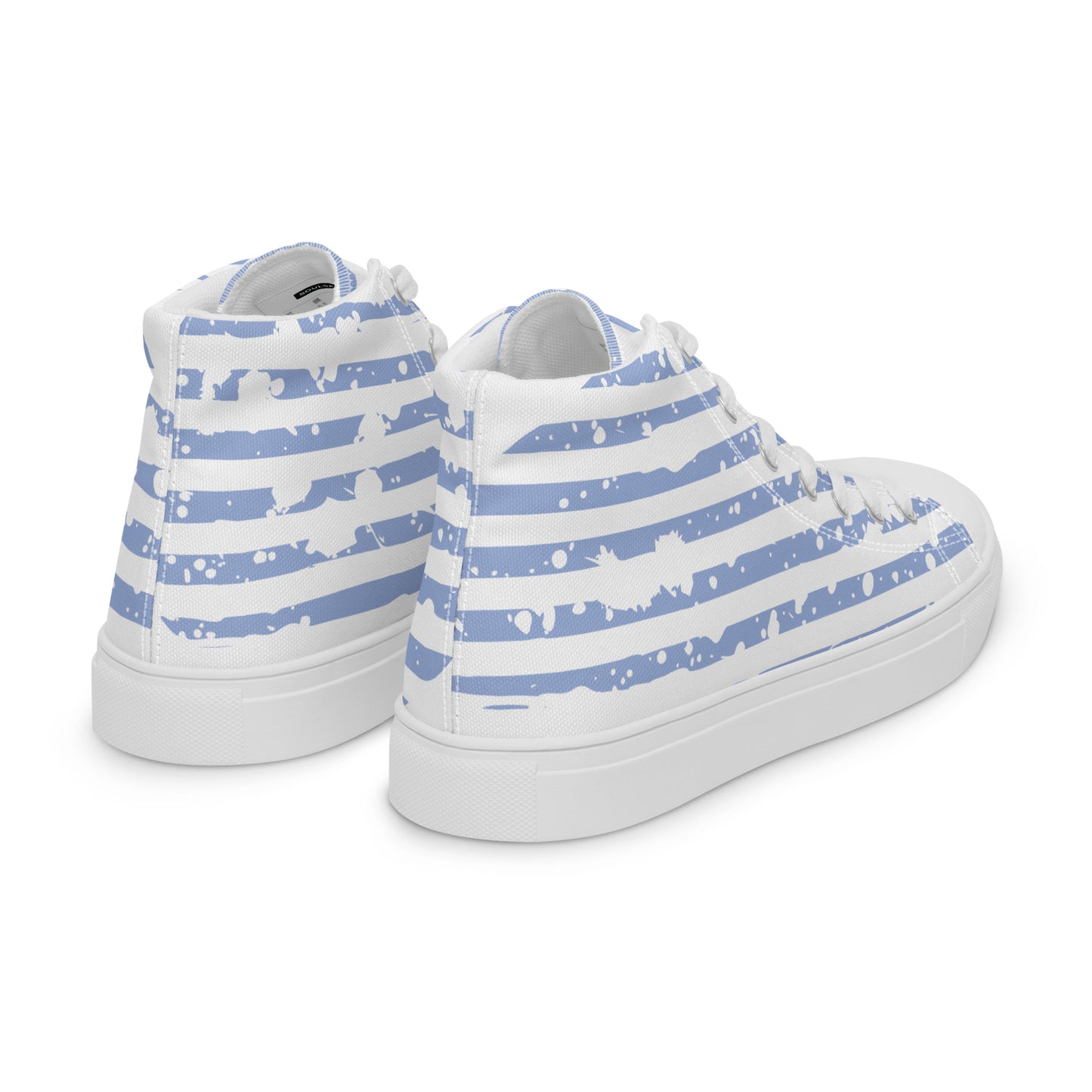 SHINE BRIGHT Women's High Top Canvas Shoes (Light Blue)