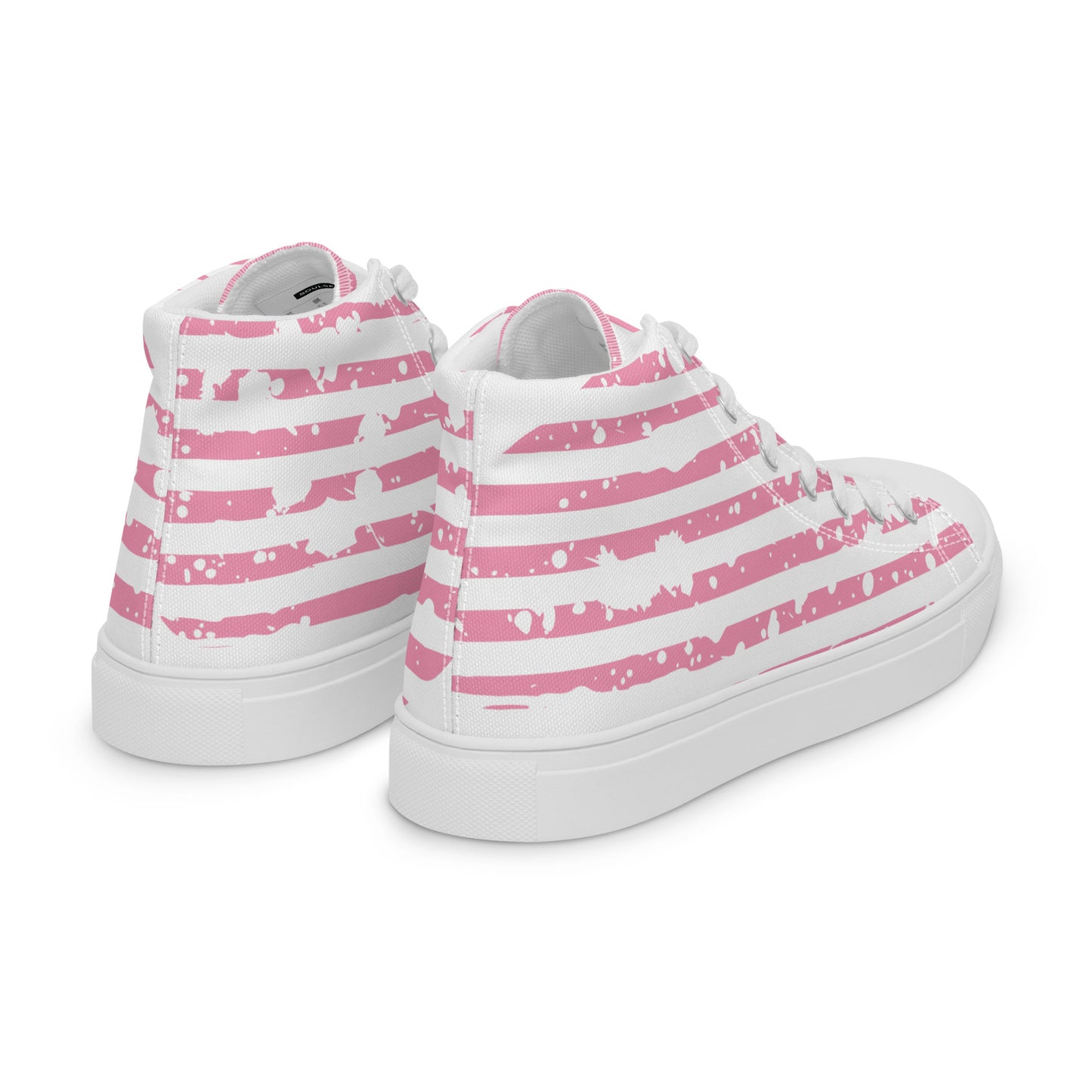 SHINE BRIGHT Women's High Top Canvas Shoes (Pink)