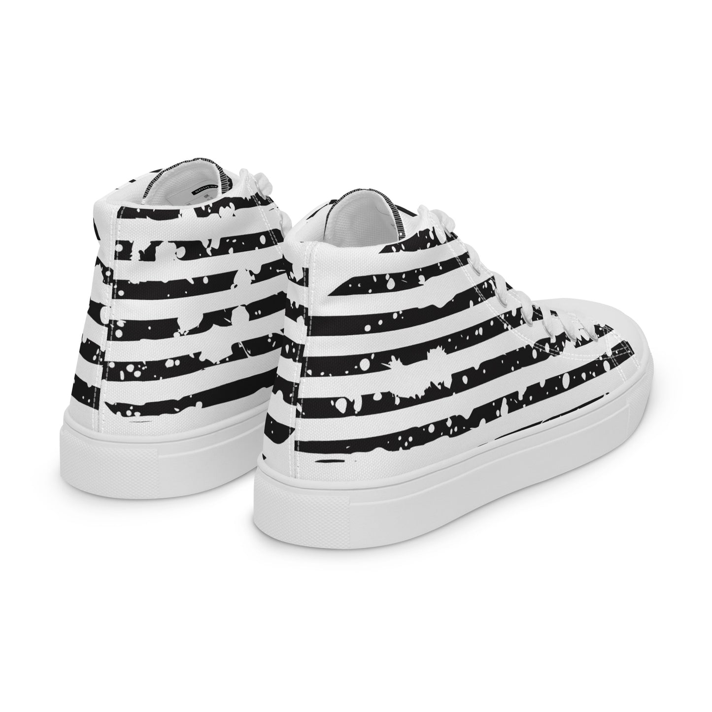 SHINE BRIGHT Women's High Top Canvas Shoes (Black)