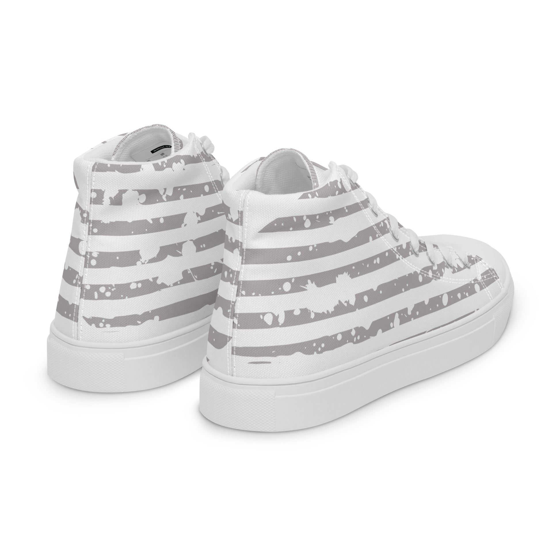 SHINE BRIGHT Women's High Top Canvas Shoes (Gray) - SOULSKY