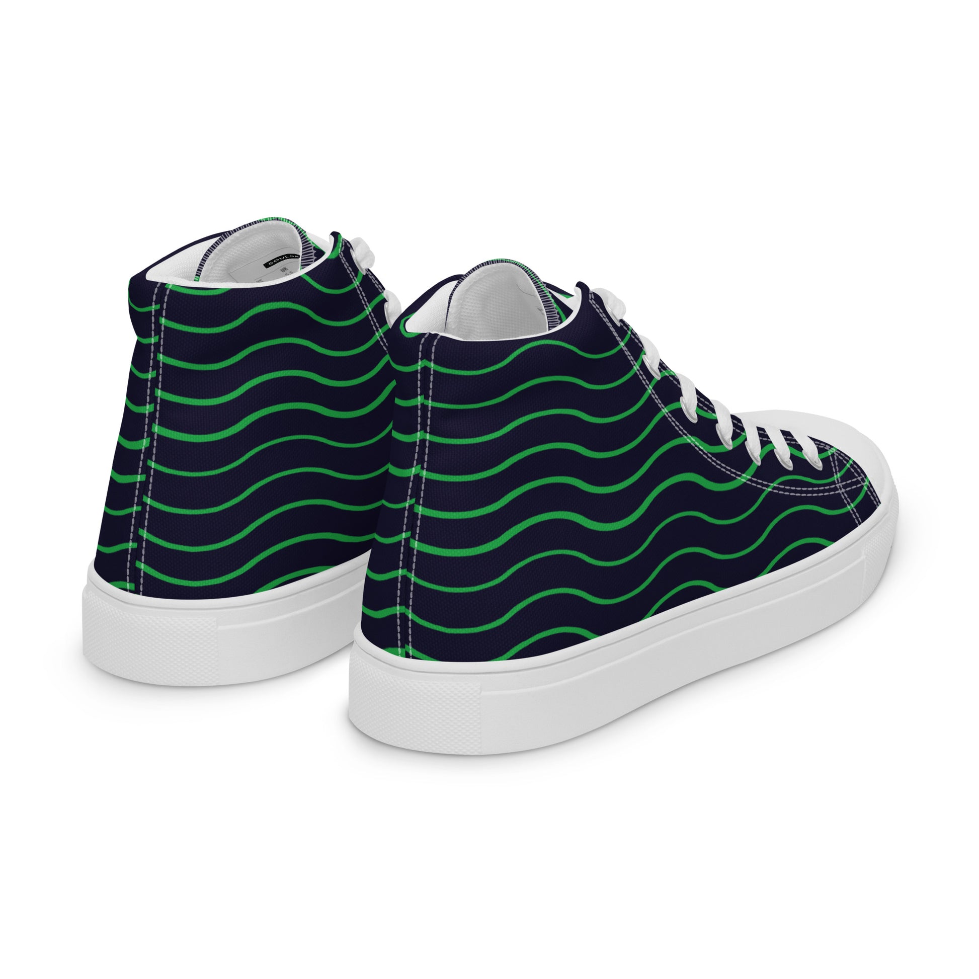 BE LIKE WATER Women's High Top Canvas Shoes - SOULSKY
