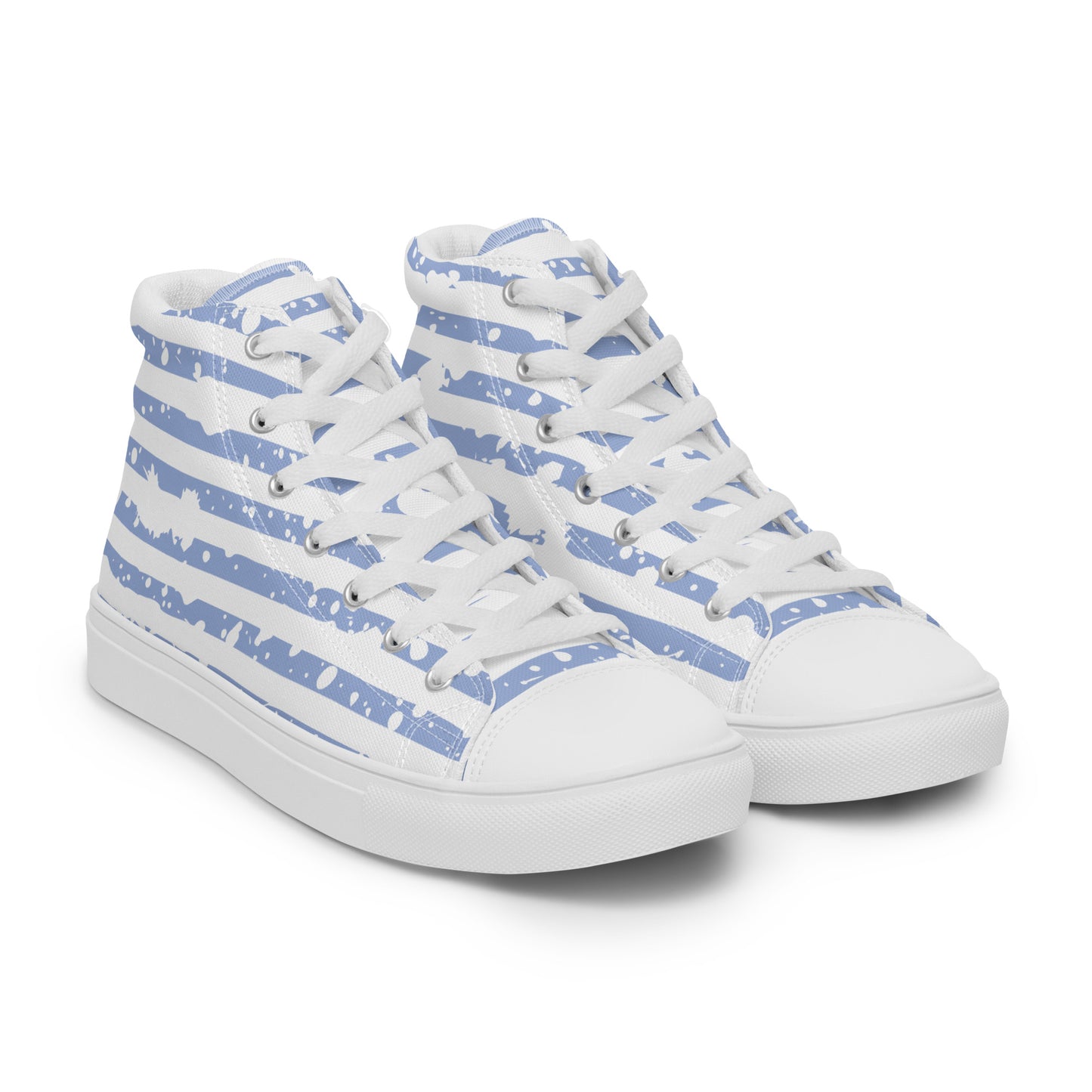 SHINE BRIGHT Women's High Top Canvas Shoes (Light Blue)