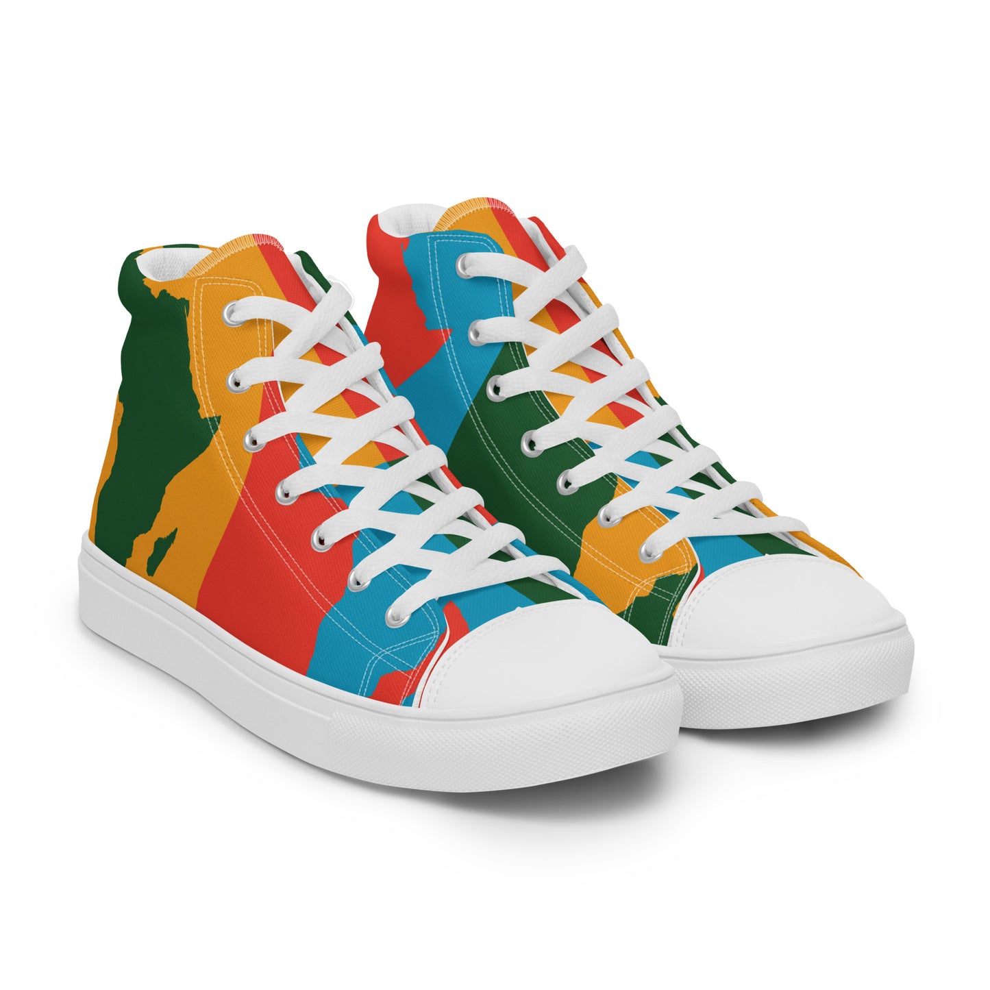 AFRICA WARHOL Women's High Top Canvas Shoes (Bright)