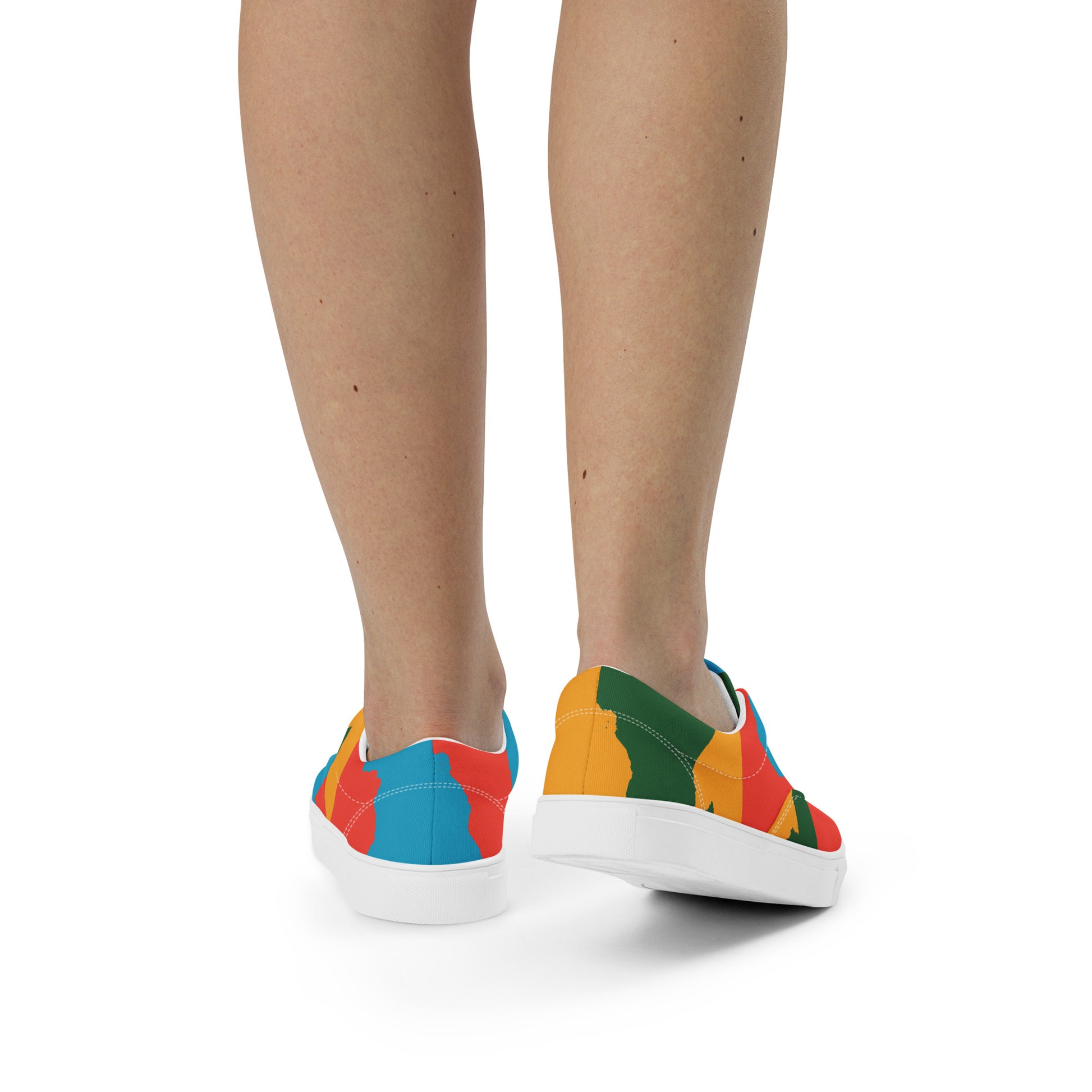 AFRICA WARHOL Women’s Lace-Up Canvas Shoes (Bright) - SOULSKY