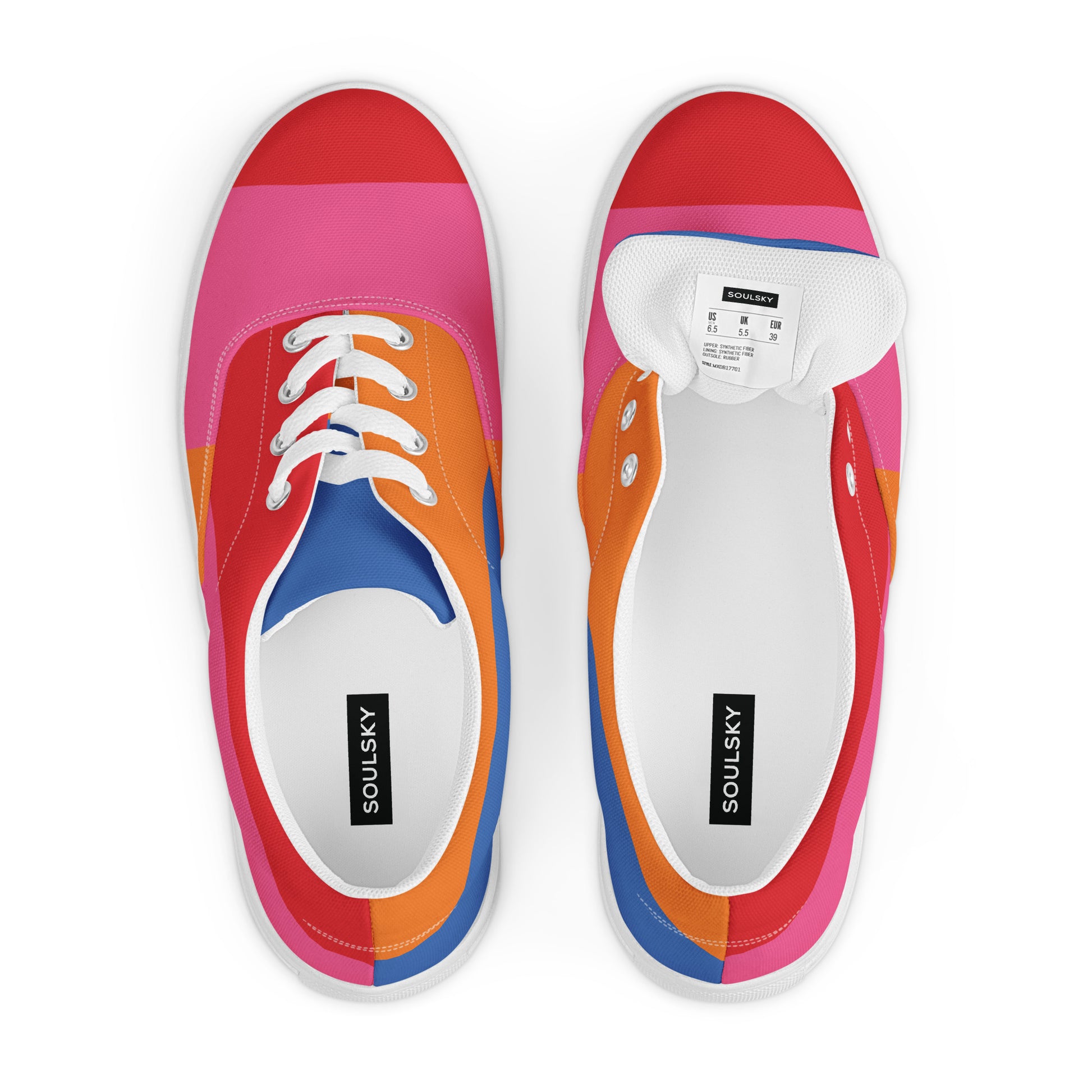 COLORFUL Women’s Lace-Up Canvas Shoes (80's Flow) - SOULSKY