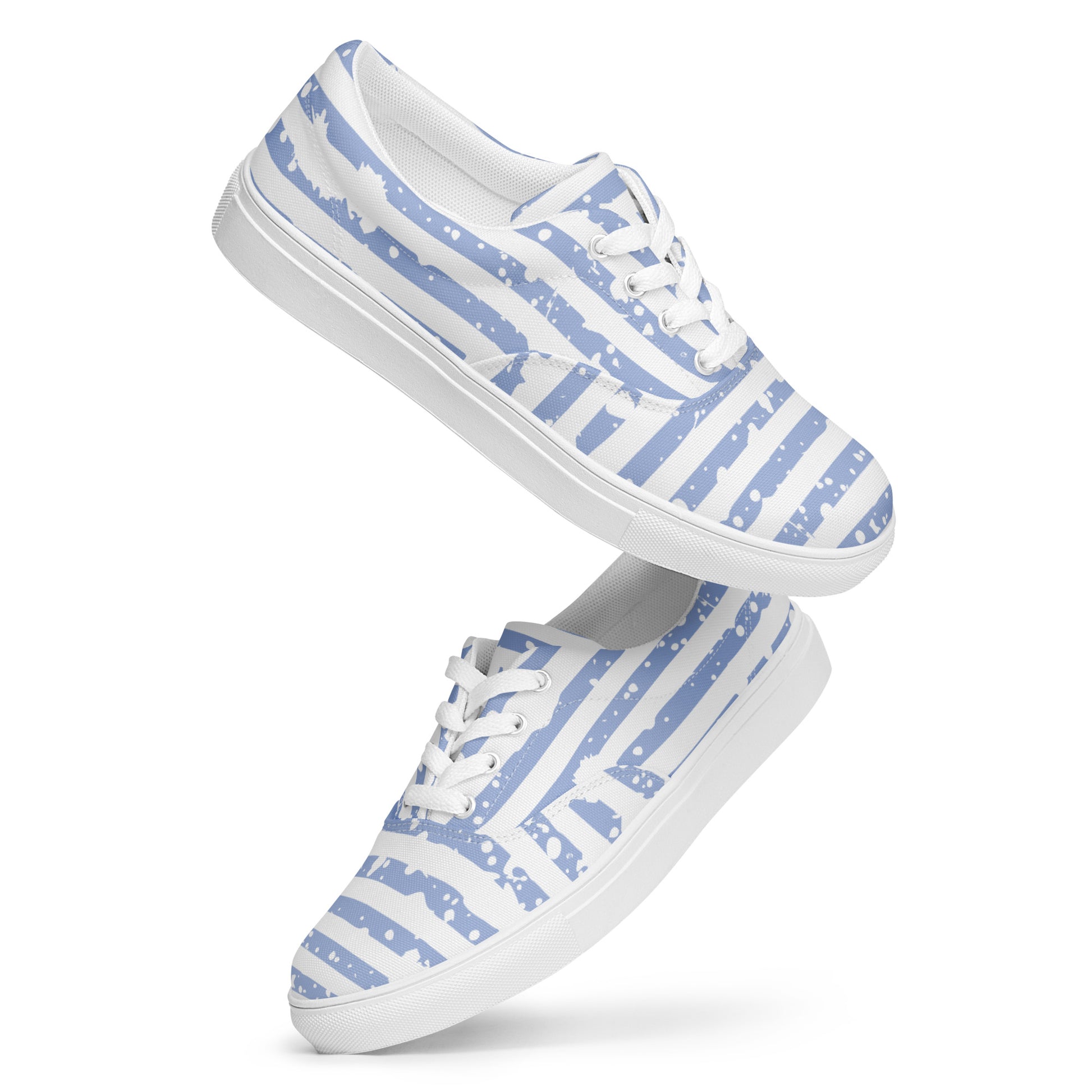 SHINE BRIGHT Women’s Lace-Up Canvas Shoes (Light Blue) - SOULSKY