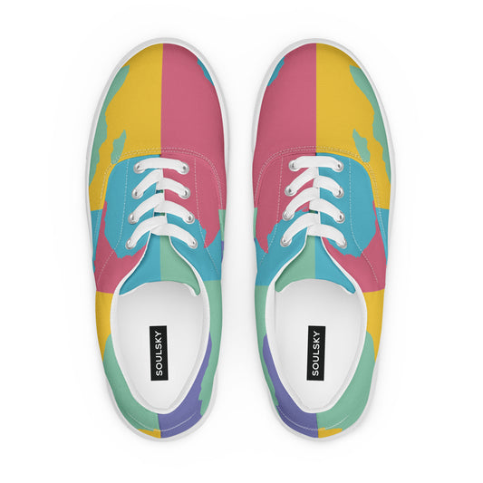 AFRICA WARHOL Women’s Lace-Up Canvas Shoes (Retro) - SOULSKY