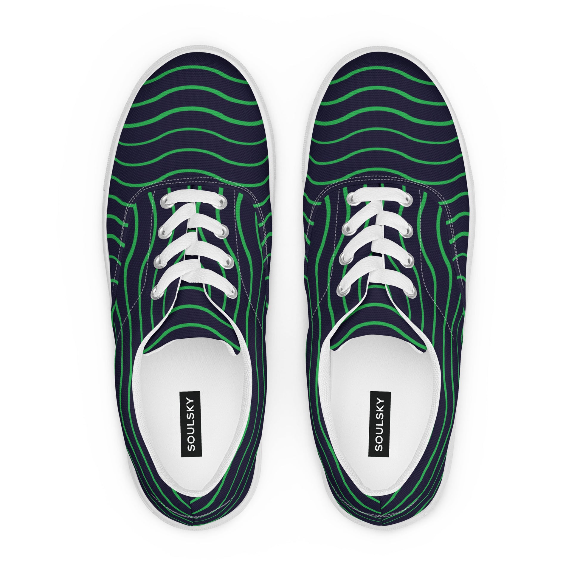 BE LIKE WATER Women’s Lace-Up Canvas Shoes - SOULSKY