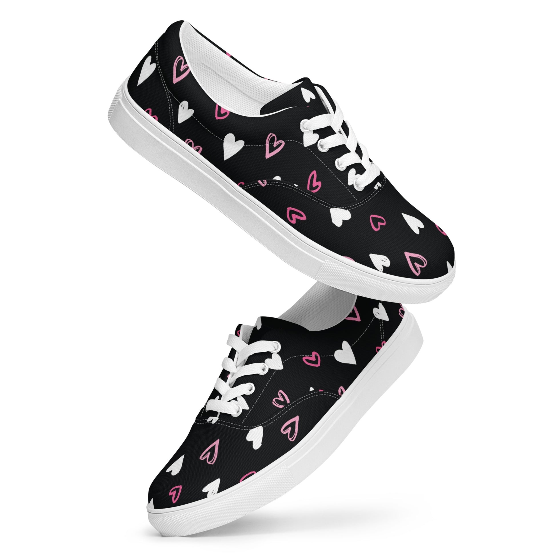 BE MY VALENTINE Women’s Lace-Up Canvas Shoes - SOULSKY