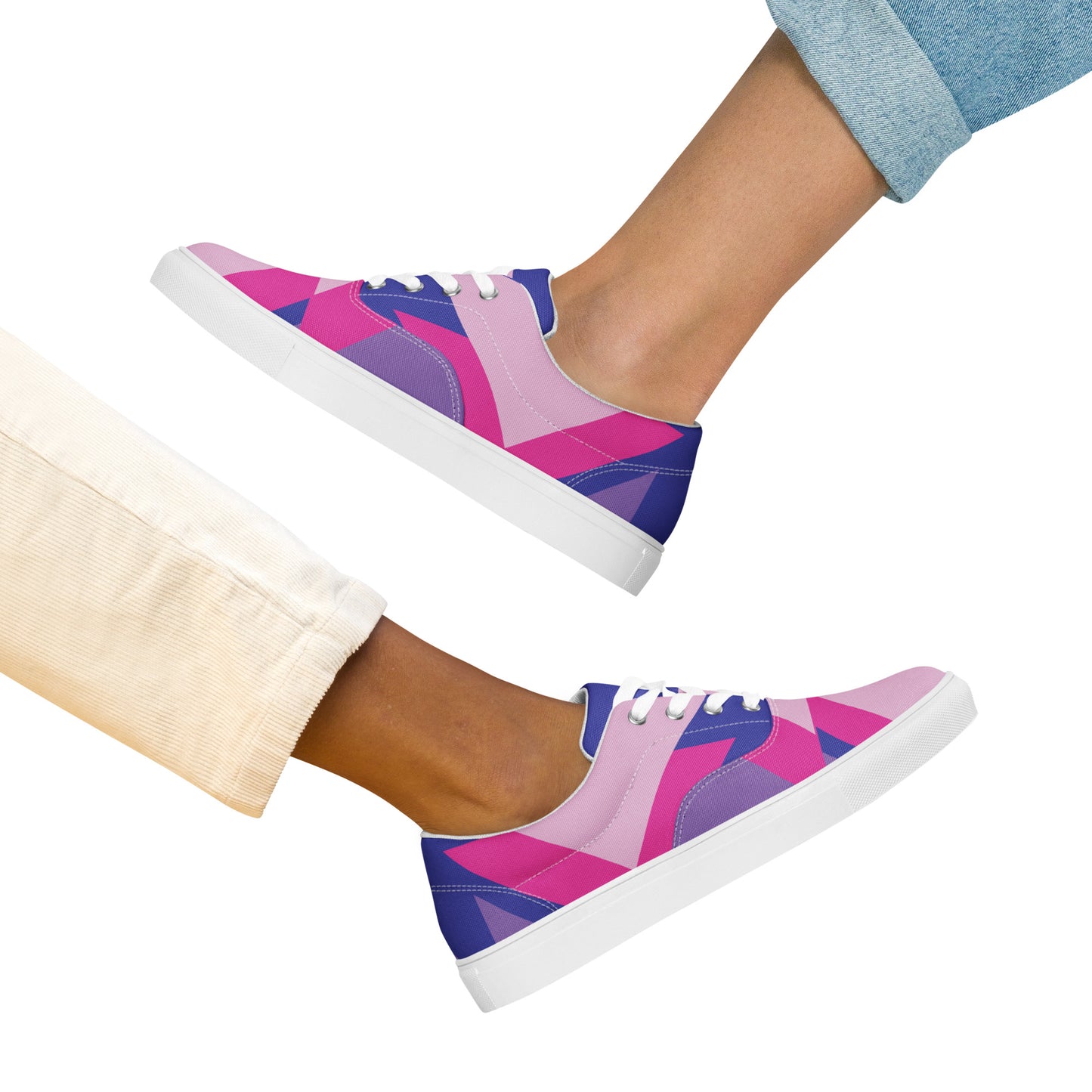 BE BRAVE Women’s Lace-Up Canvas Shoes (Pink)