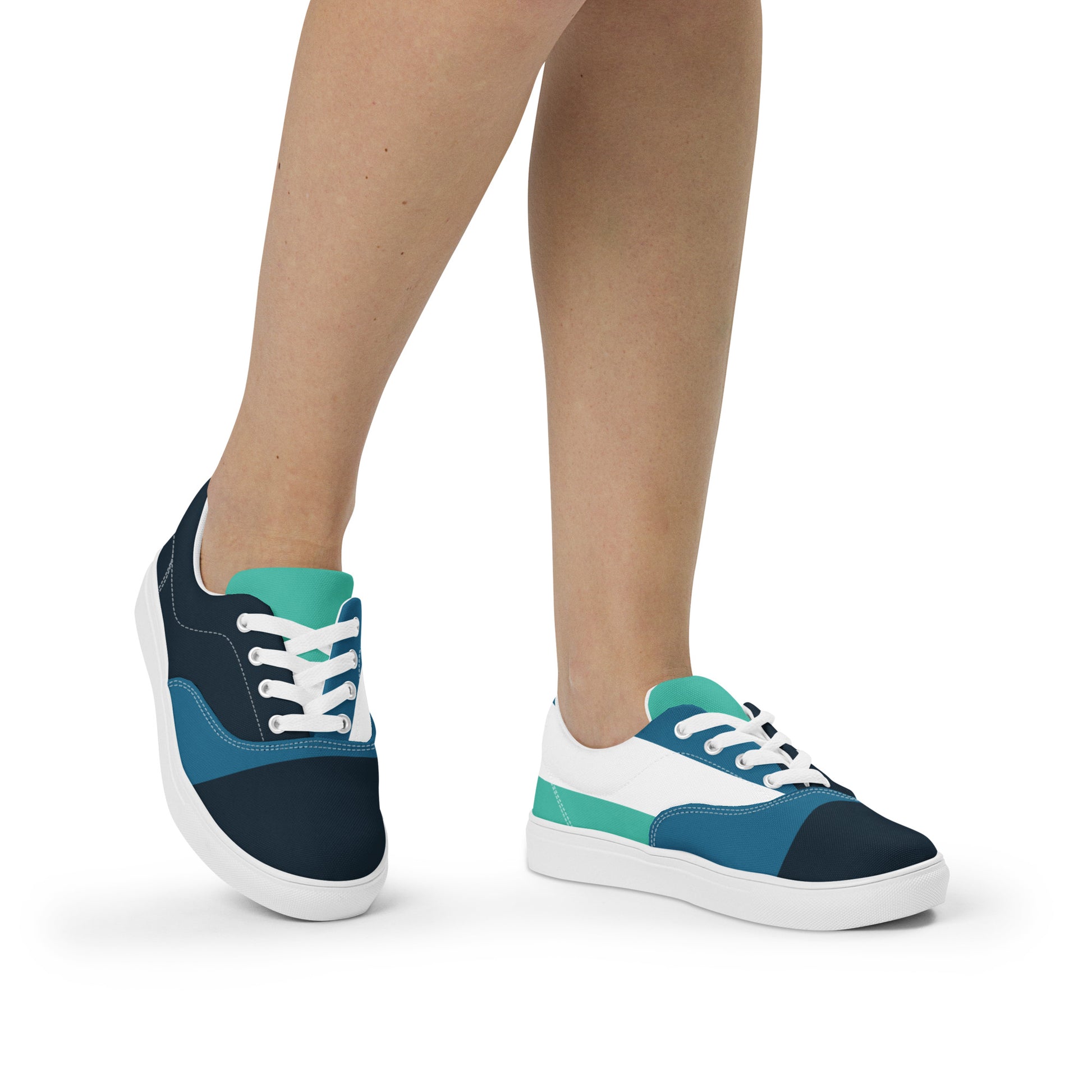 OCEAN DEPTHS Women’s Lace-Up Canvas Shoes - SOULSKY