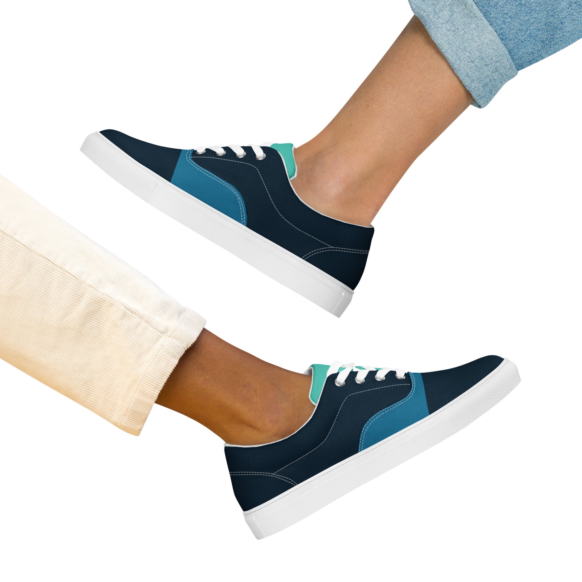 OCEAN DEPTHS Women’s Lace-Up Canvas Shoes - SOULSKY
