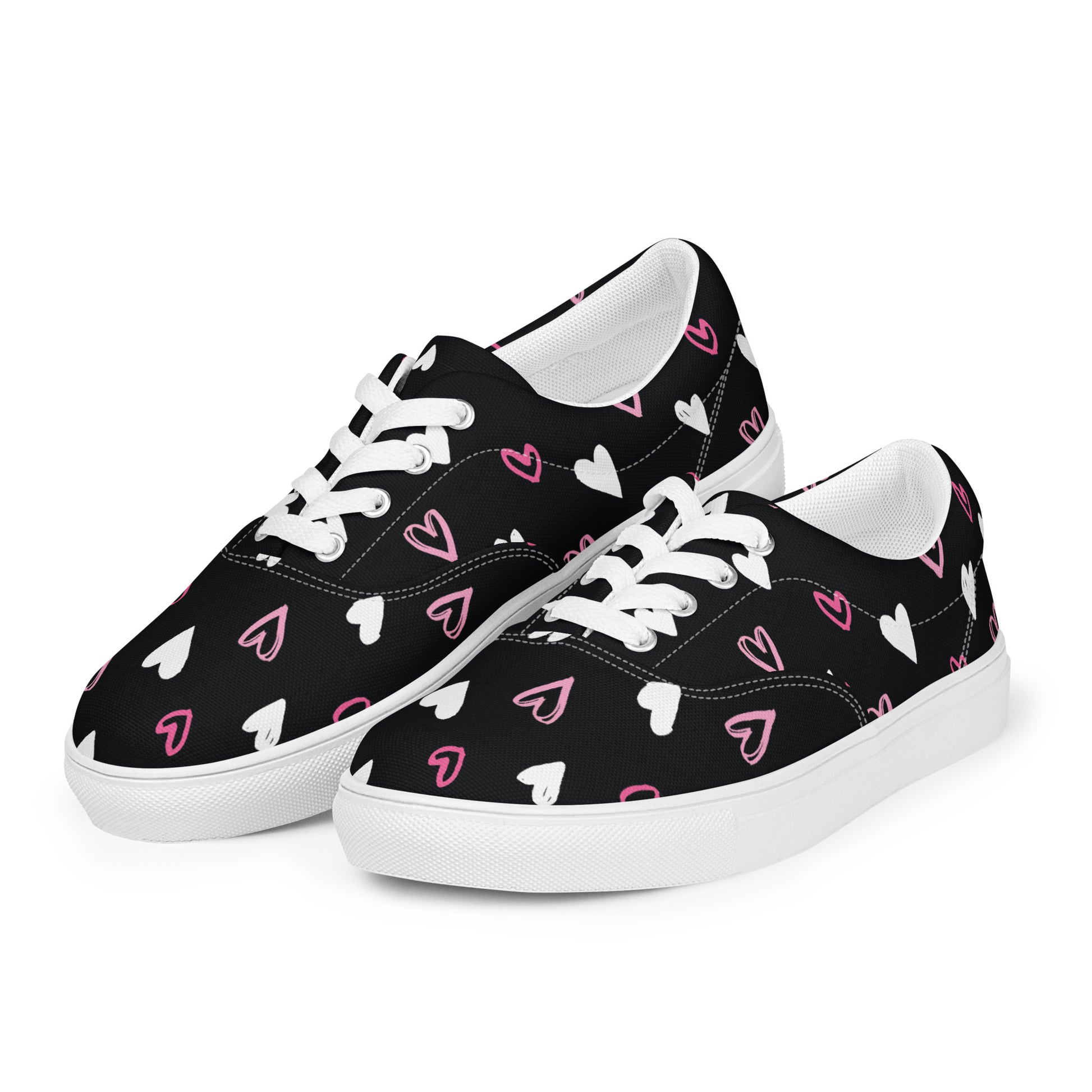 BE MY VALENTINE Women’s Lace-Up Canvas Shoes - SOULSKY