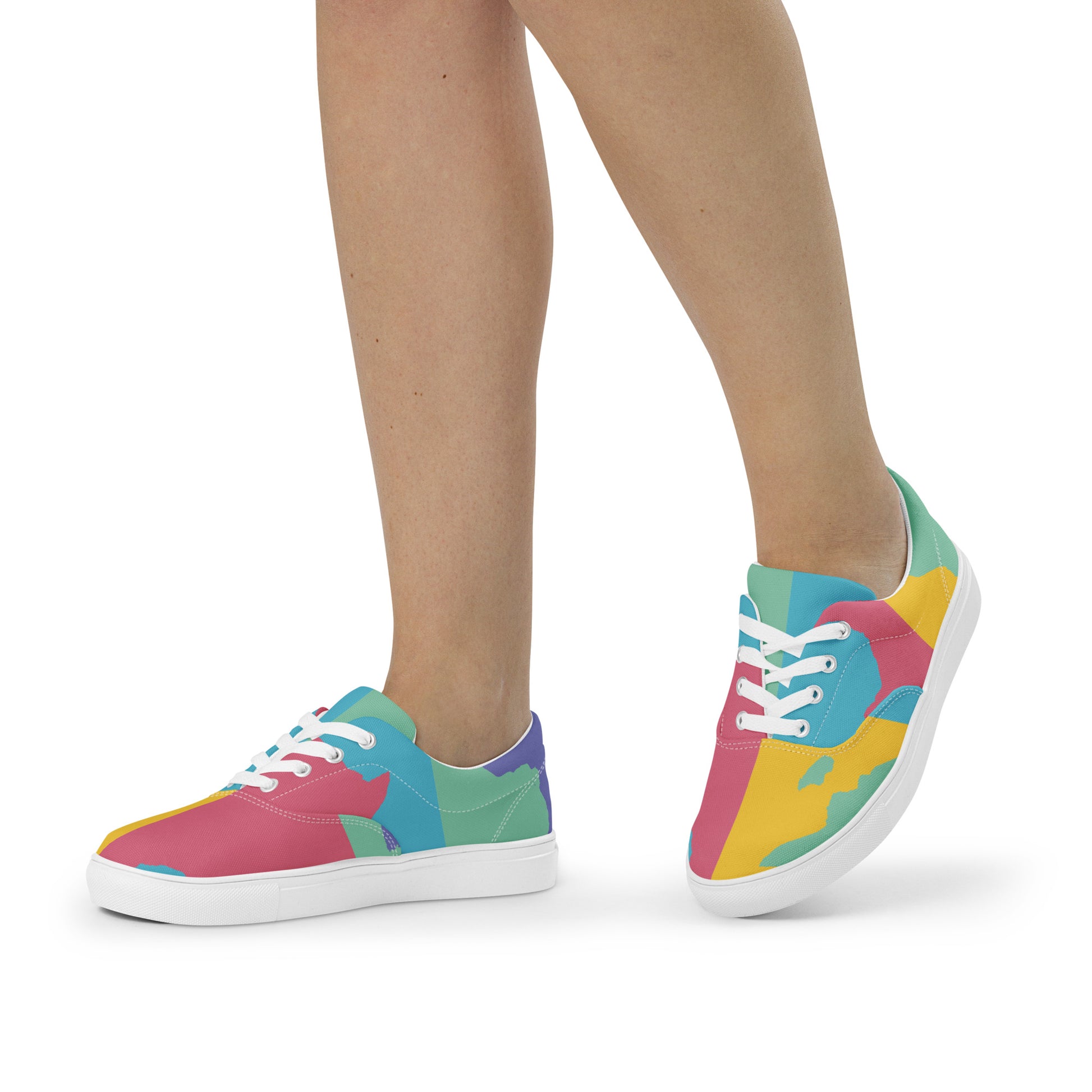 AFRICA WARHOL Women’s Lace-Up Canvas Shoes (Retro) - SOULSKY