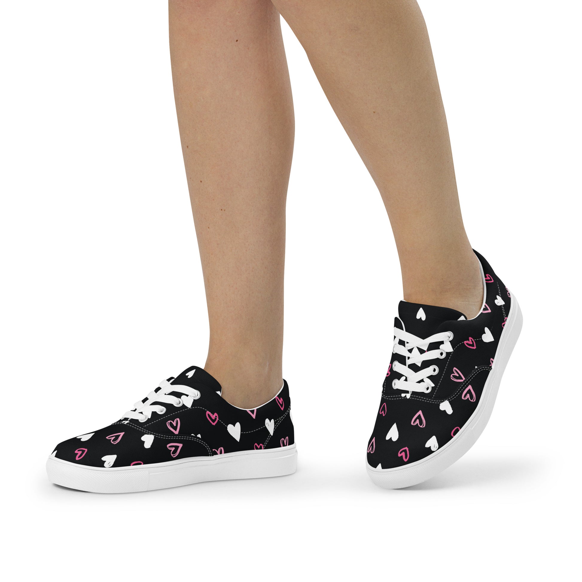BE MY VALENTINE Women’s Lace-Up Canvas Shoes - SOULSKY
