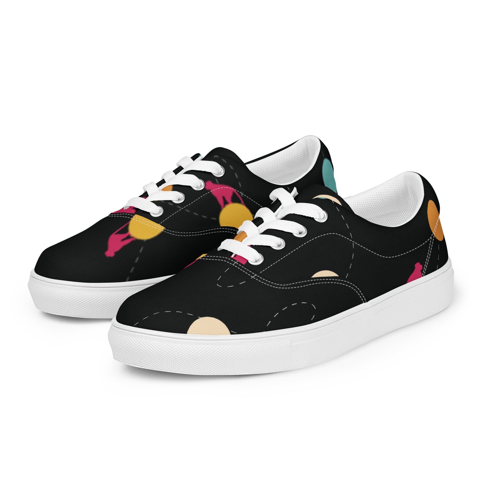 NEVER GIVE UP Women’s Lace-Up Canvas Shoes - SOULSKY