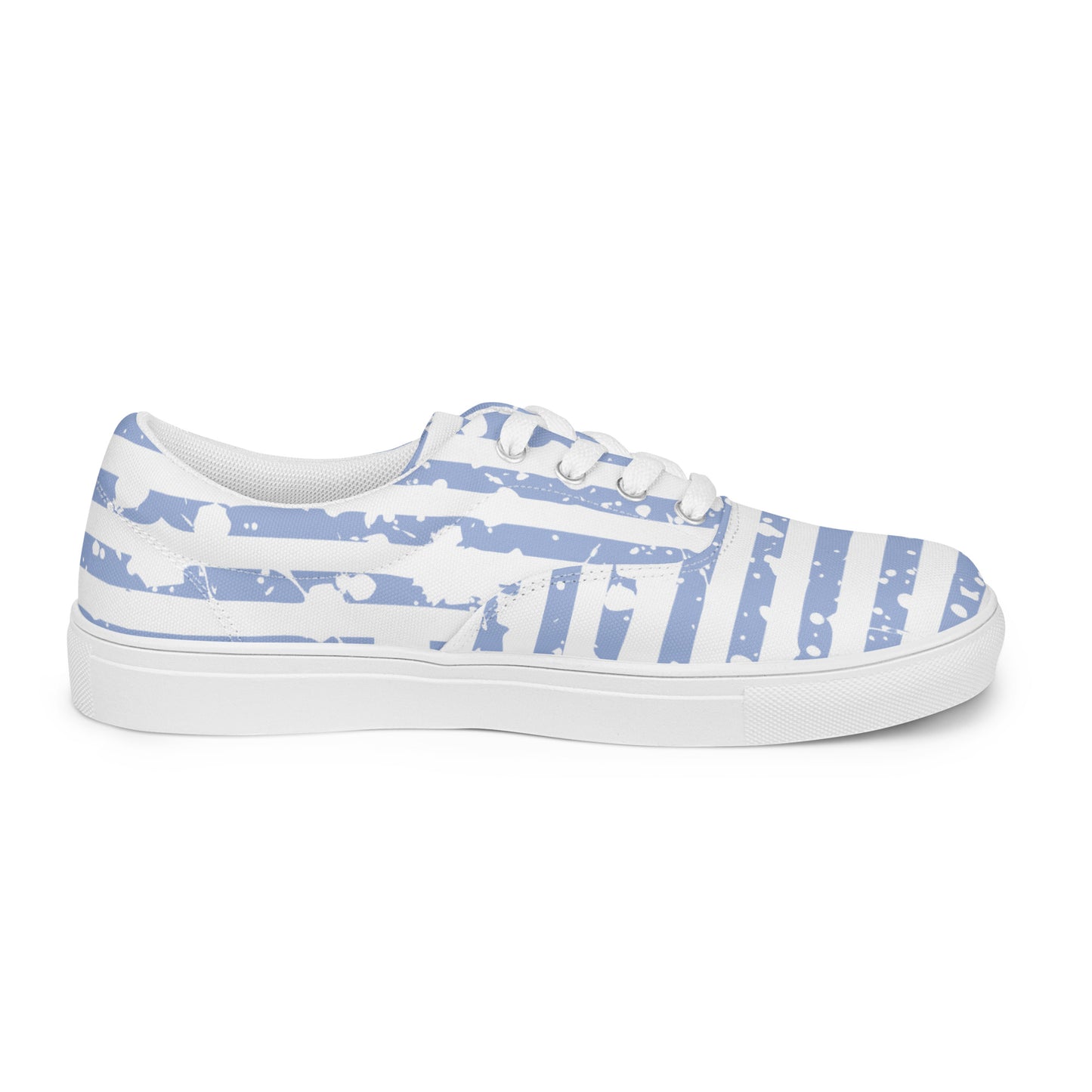SHINE BRIGHT Women’s Lace-Up Canvas Shoes (Light Blue)