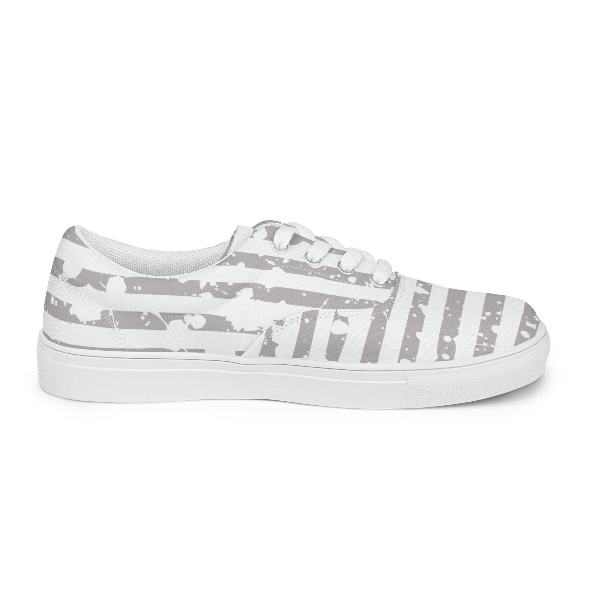 SHINE BRIGHT Women’s Lace-Up Canvas Shoes (Light Gray) - SOULSKY