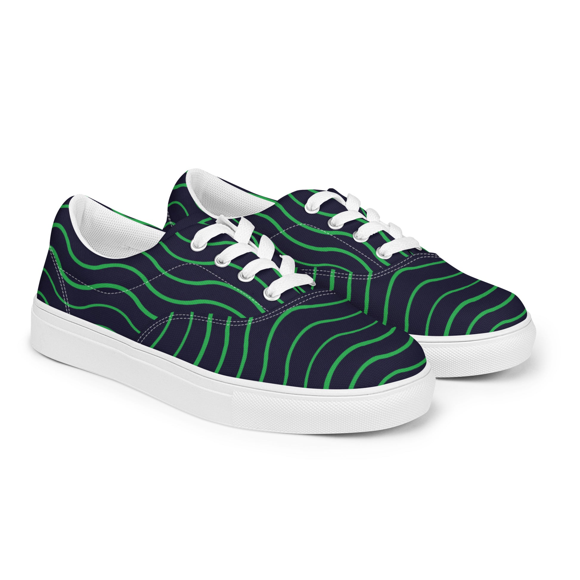 BE LIKE WATER Women’s Lace-Up Canvas Shoes - SOULSKY